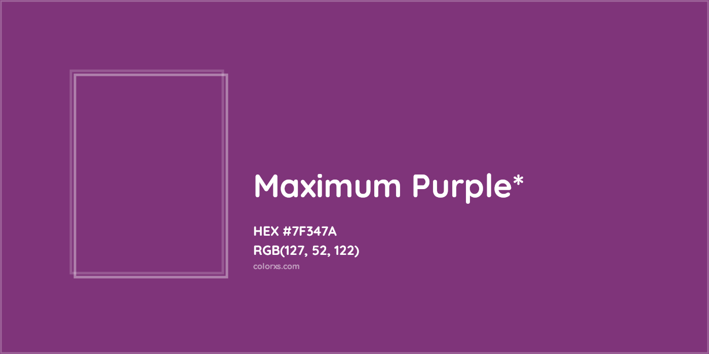 HEX #7F347A Color Name, Color Code, Palettes, Similar Paints, Images