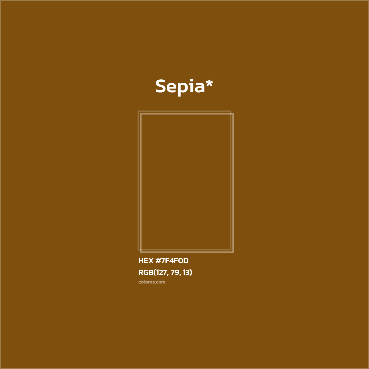 HEX #7F4F0D Color Name, Color Code, Palettes, Similar Paints, Images