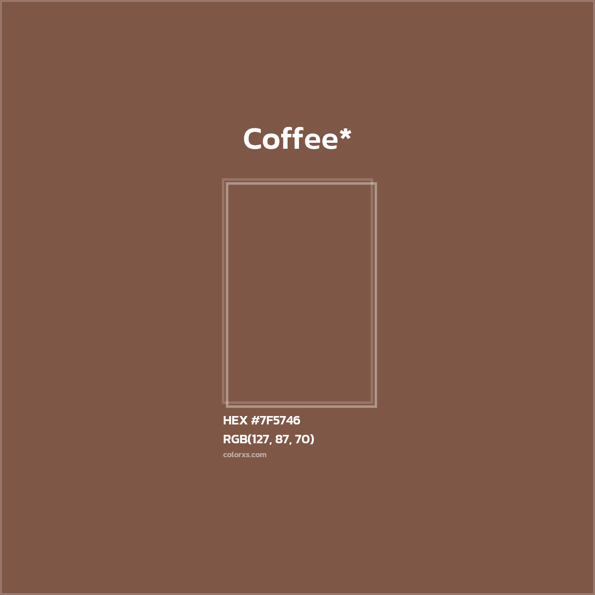 HEX #7F5746 Color Name, Color Code, Palettes, Similar Paints, Images