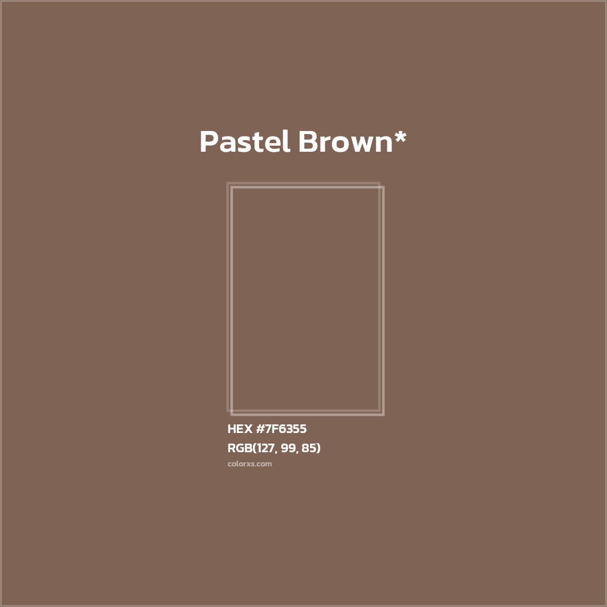 HEX #7F6355 Color Name, Color Code, Palettes, Similar Paints, Images