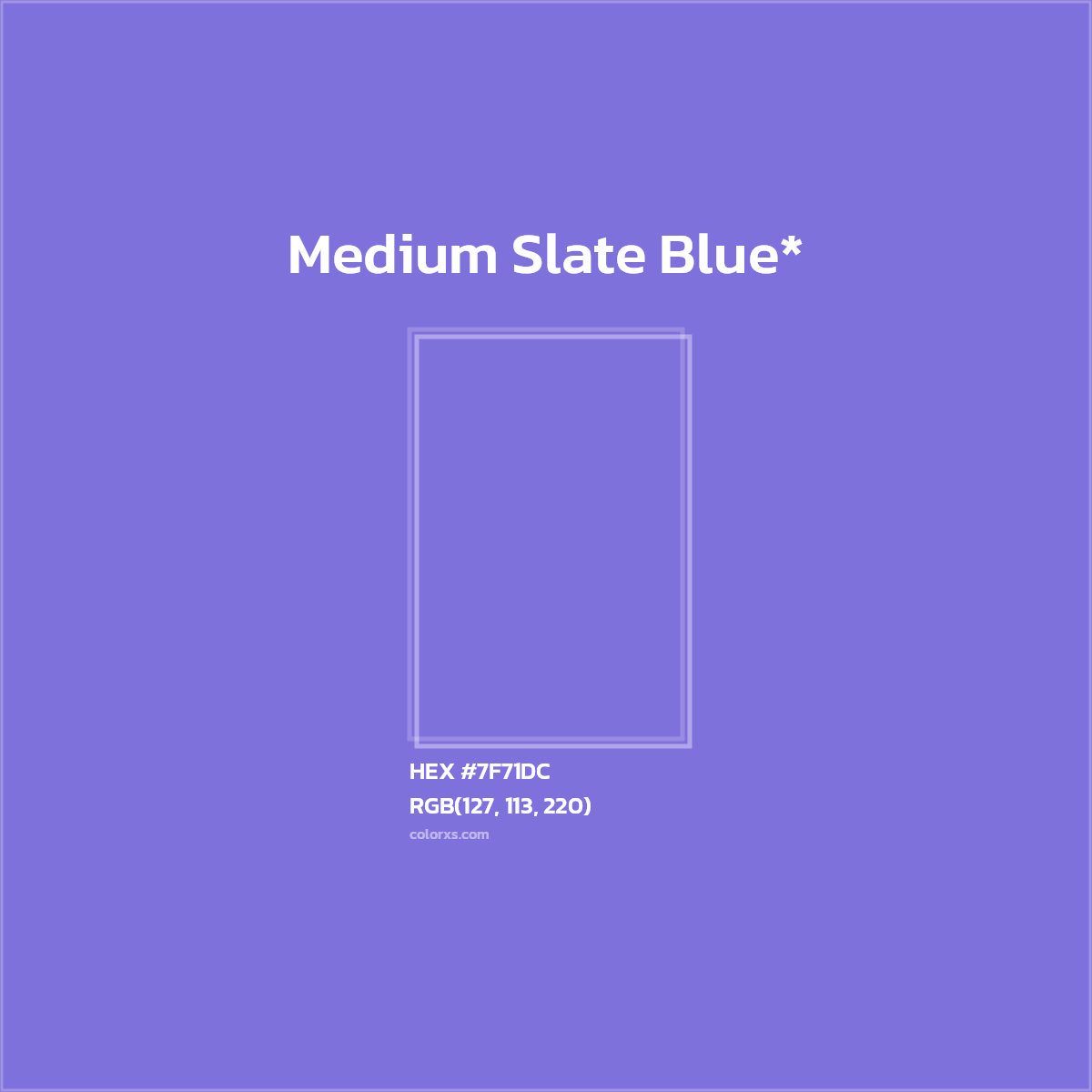 HEX #7F71DC Color Name, Color Code, Palettes, Similar Paints, Images