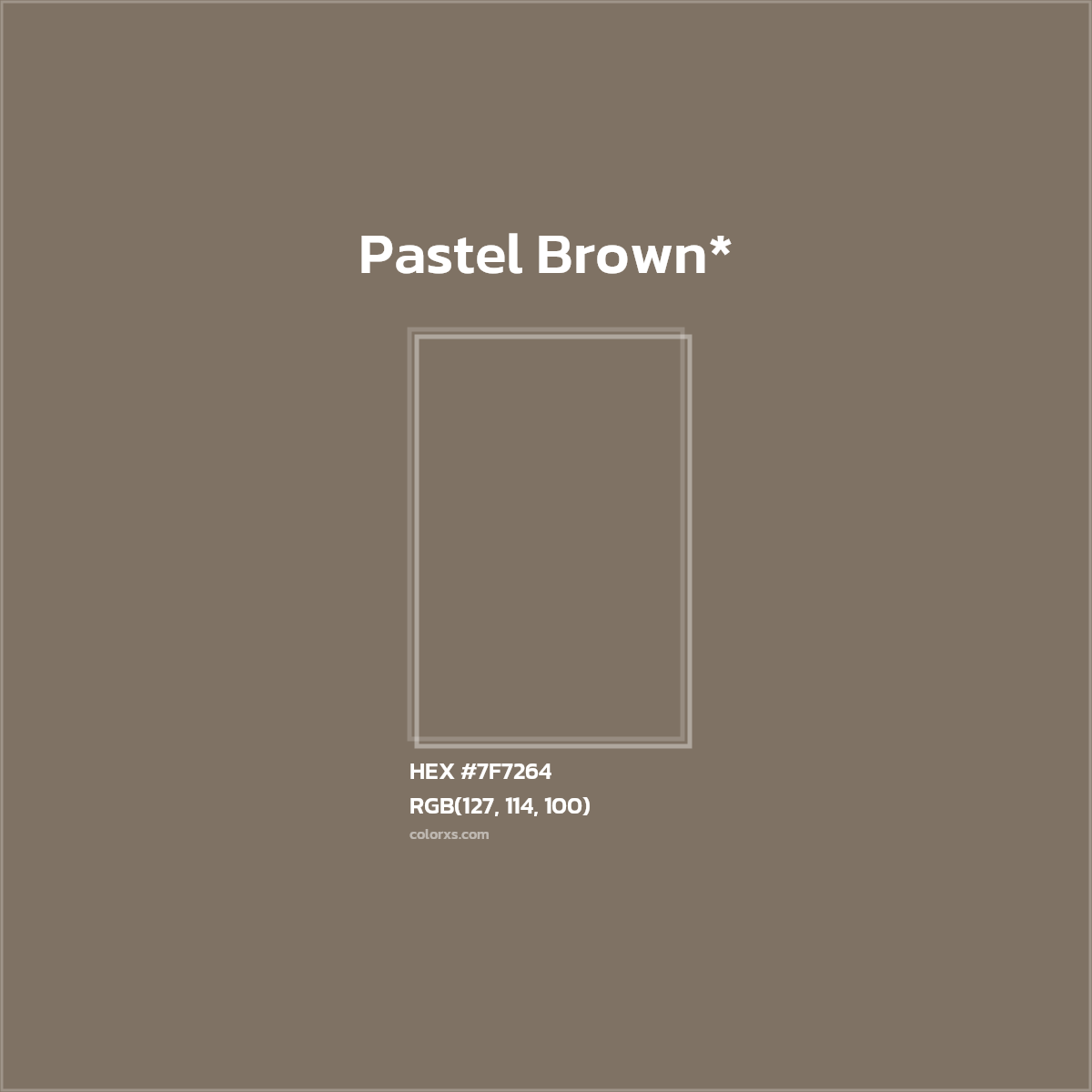 HEX #7F7264 Color Name, Color Code, Palettes, Similar Paints, Images