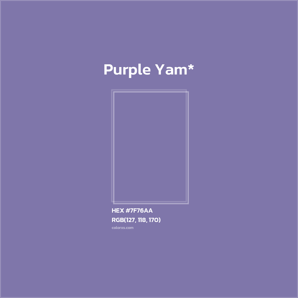 HEX #7F76AA Color Name, Color Code, Palettes, Similar Paints, Images