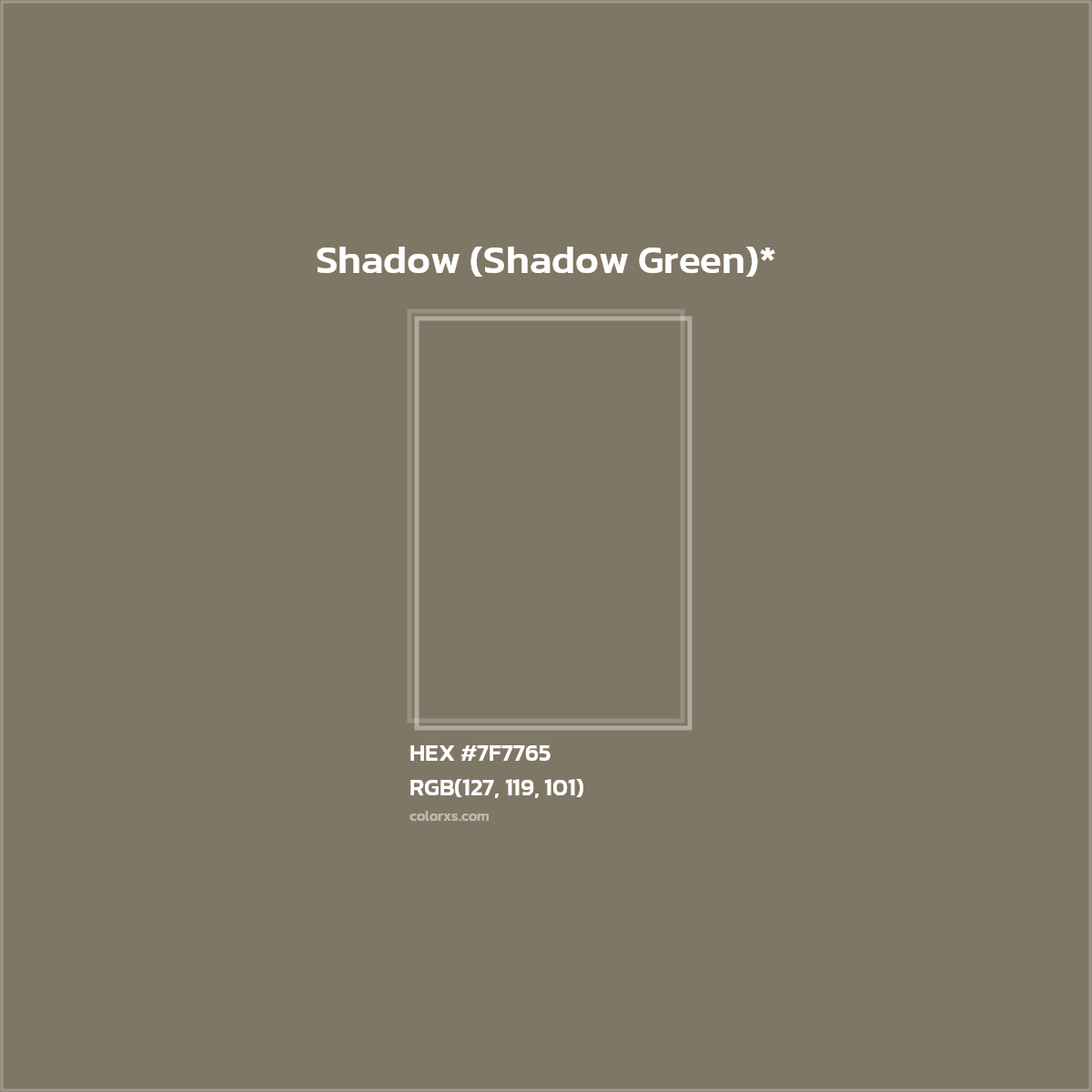 HEX #7F7765 Color Name, Color Code, Palettes, Similar Paints, Images