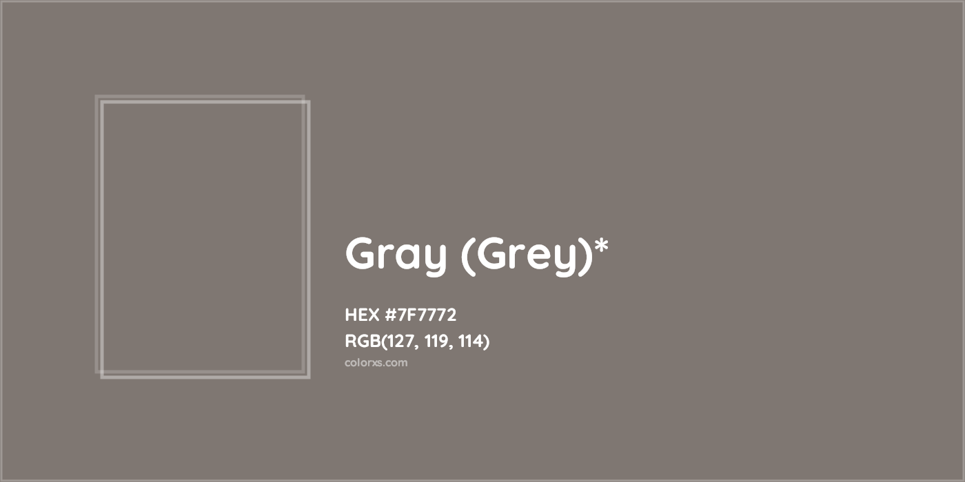 HEX #7F7772 Color Name, Color Code, Palettes, Similar Paints, Images