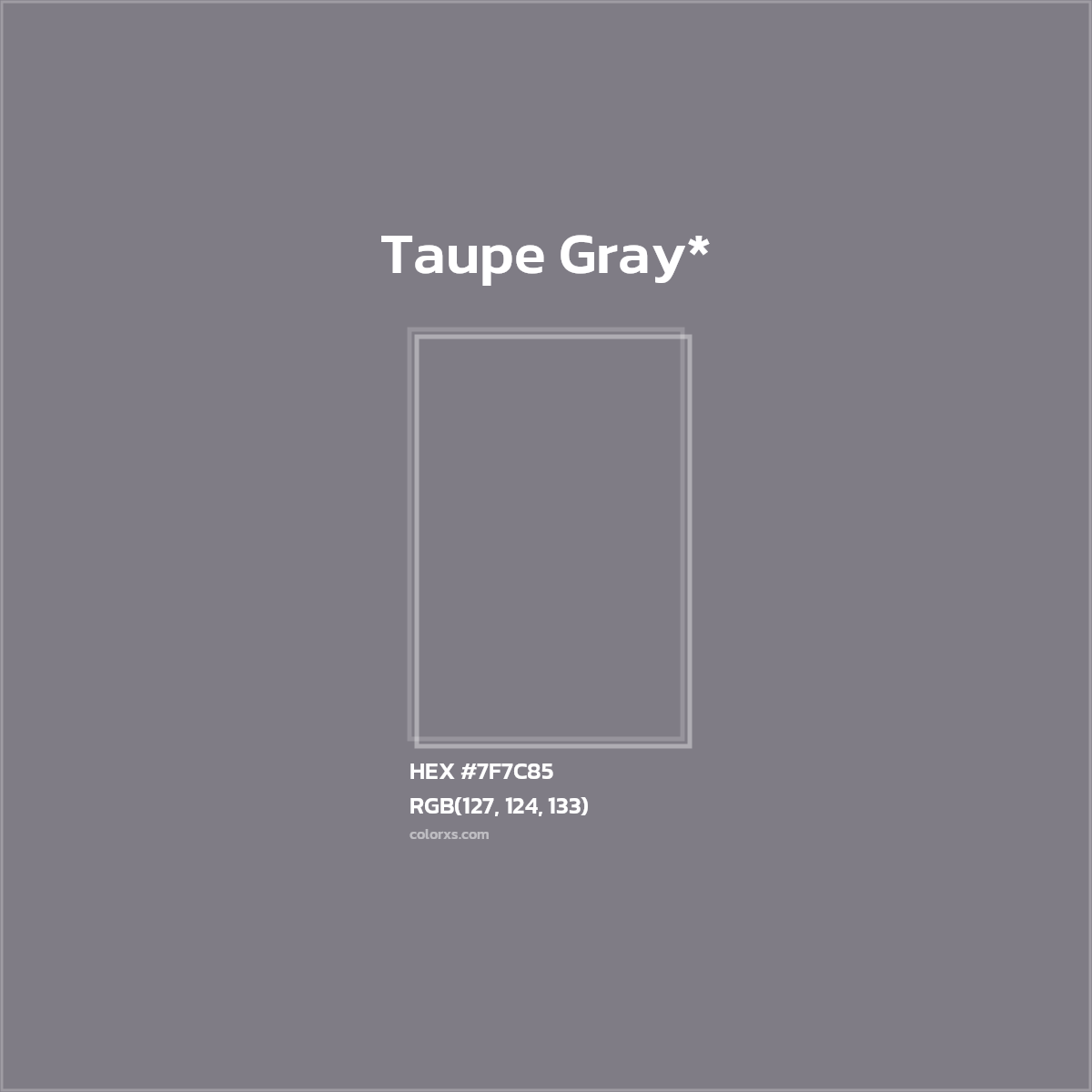 HEX #7F7C85 Color Name, Color Code, Palettes, Similar Paints, Images