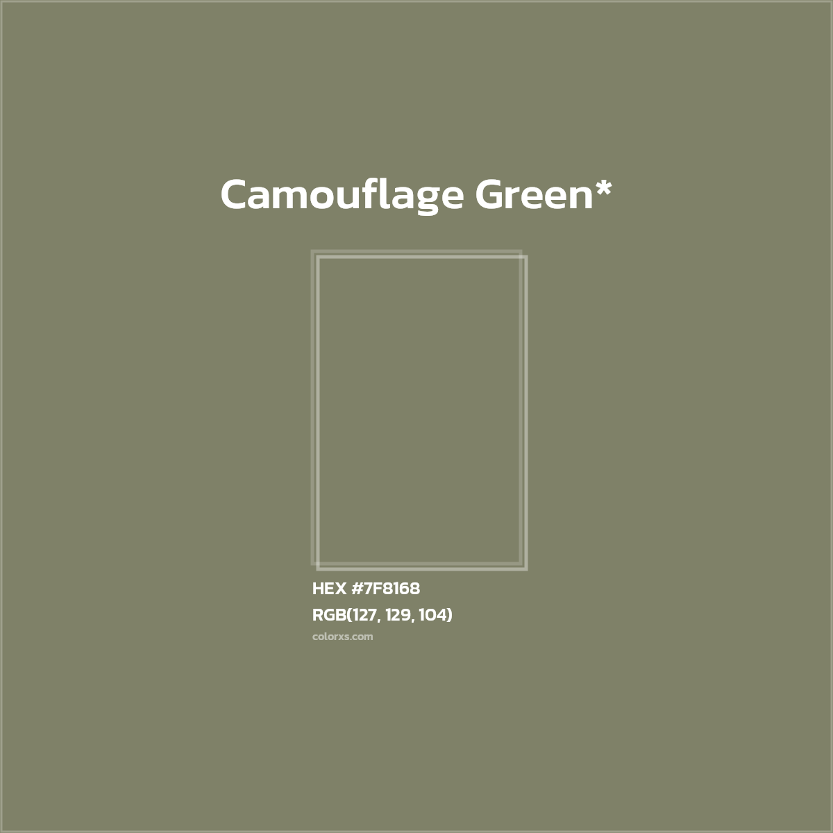 HEX #7F8168 Color Name, Color Code, Palettes, Similar Paints, Images