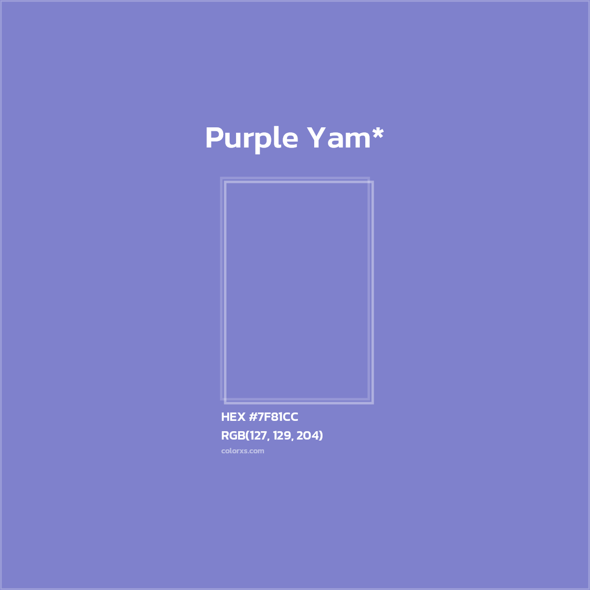 HEX #7F81CC Color Name, Color Code, Palettes, Similar Paints, Images