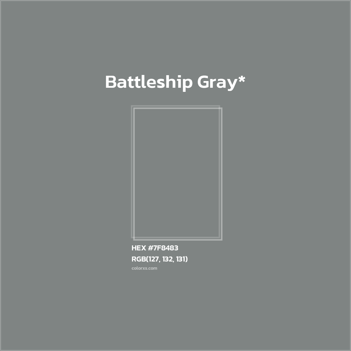 HEX #7F8483 Color Name, Color Code, Palettes, Similar Paints, Images