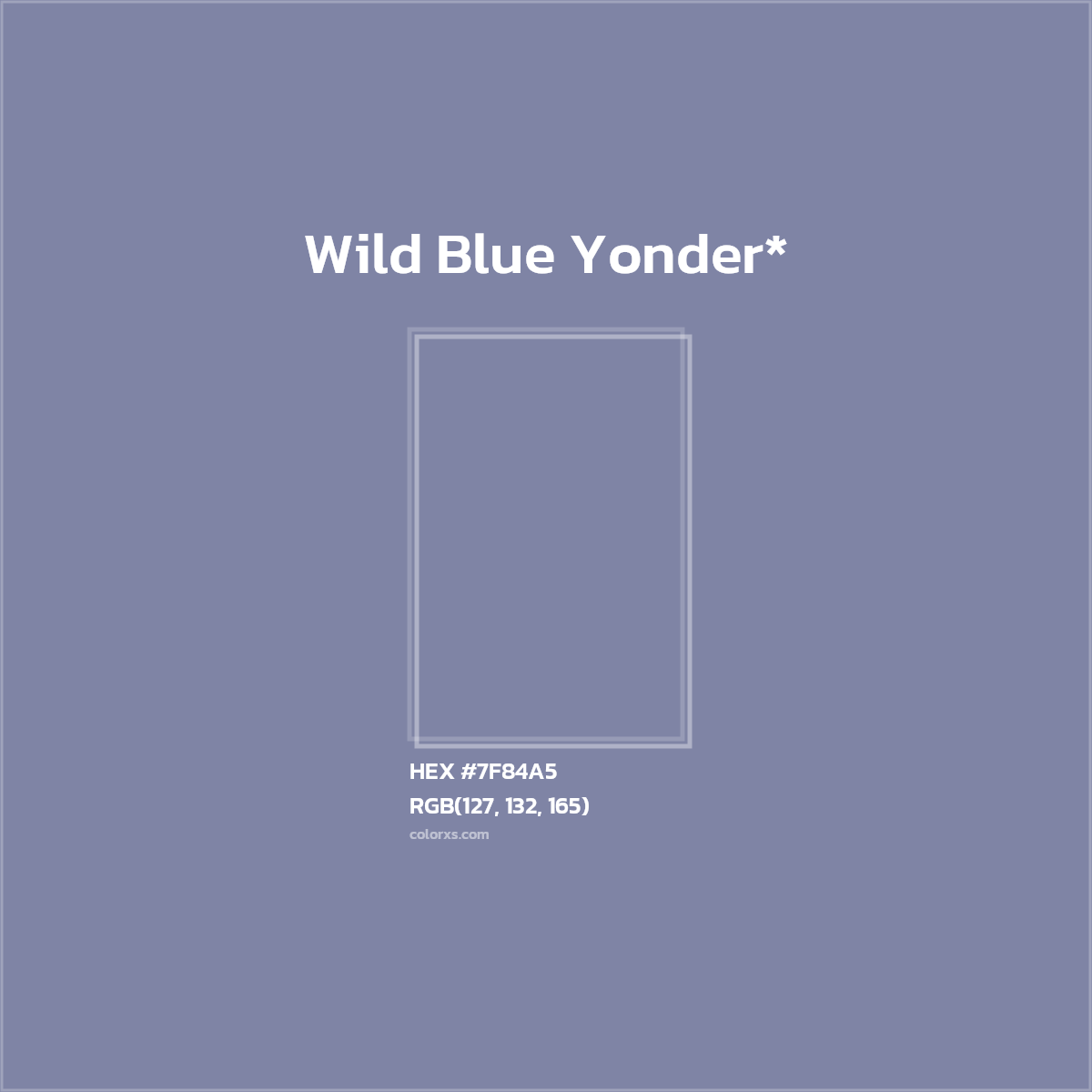 HEX #7F84A5 Color Name, Color Code, Palettes, Similar Paints, Images