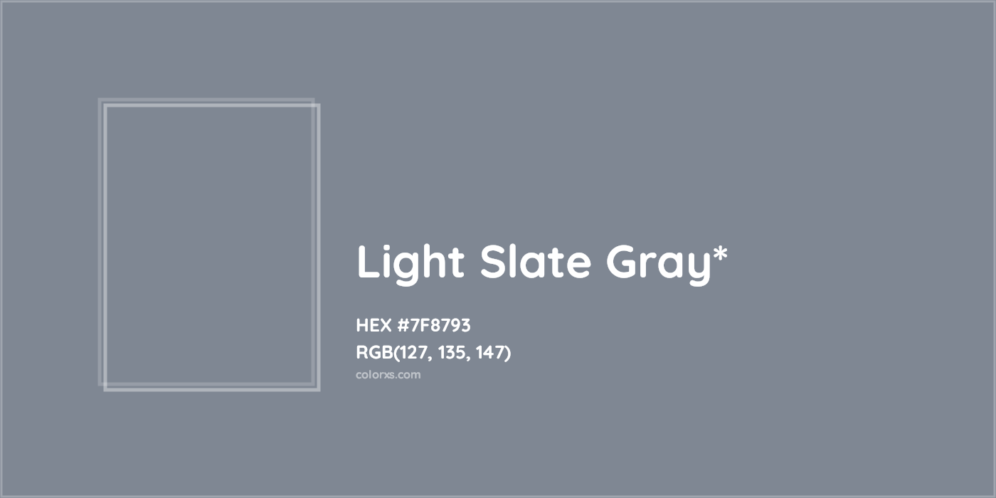 HEX #7F8793 Color Name, Color Code, Palettes, Similar Paints, Images