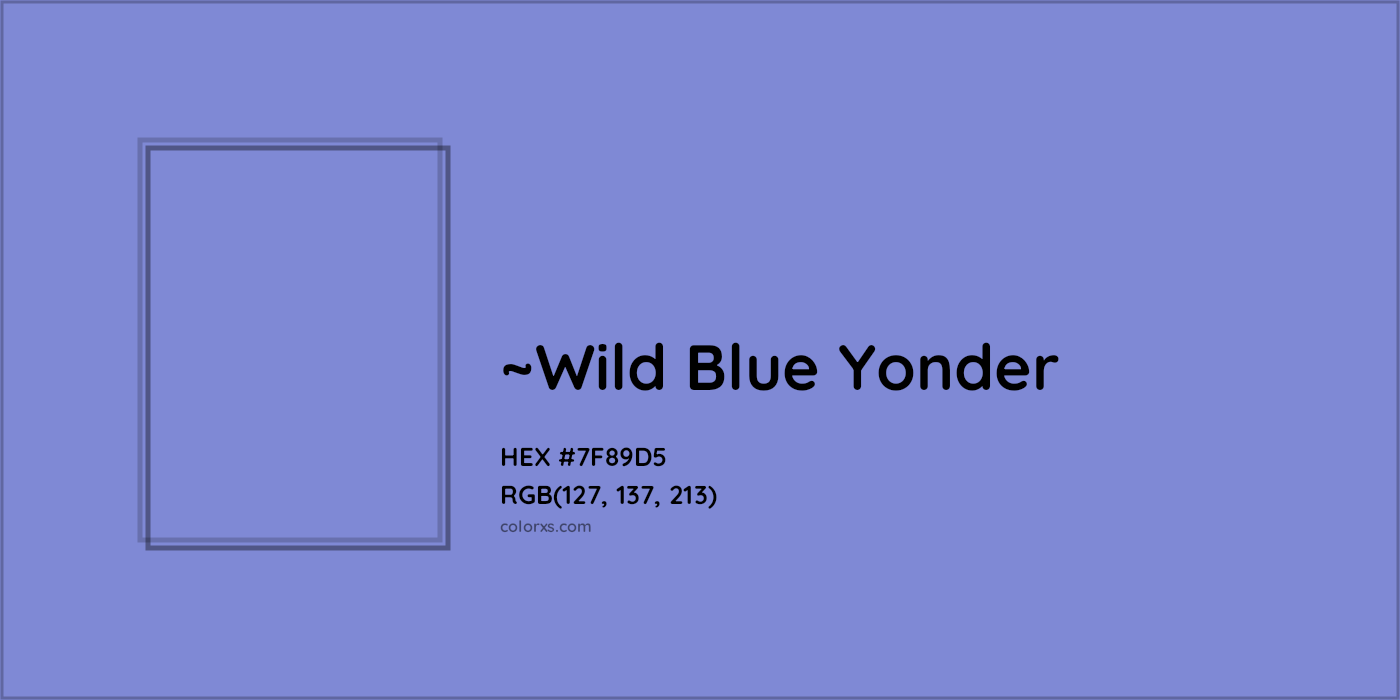 HEX #7F89D5 Color Name, Color Code, Palettes, Similar Paints, Images
