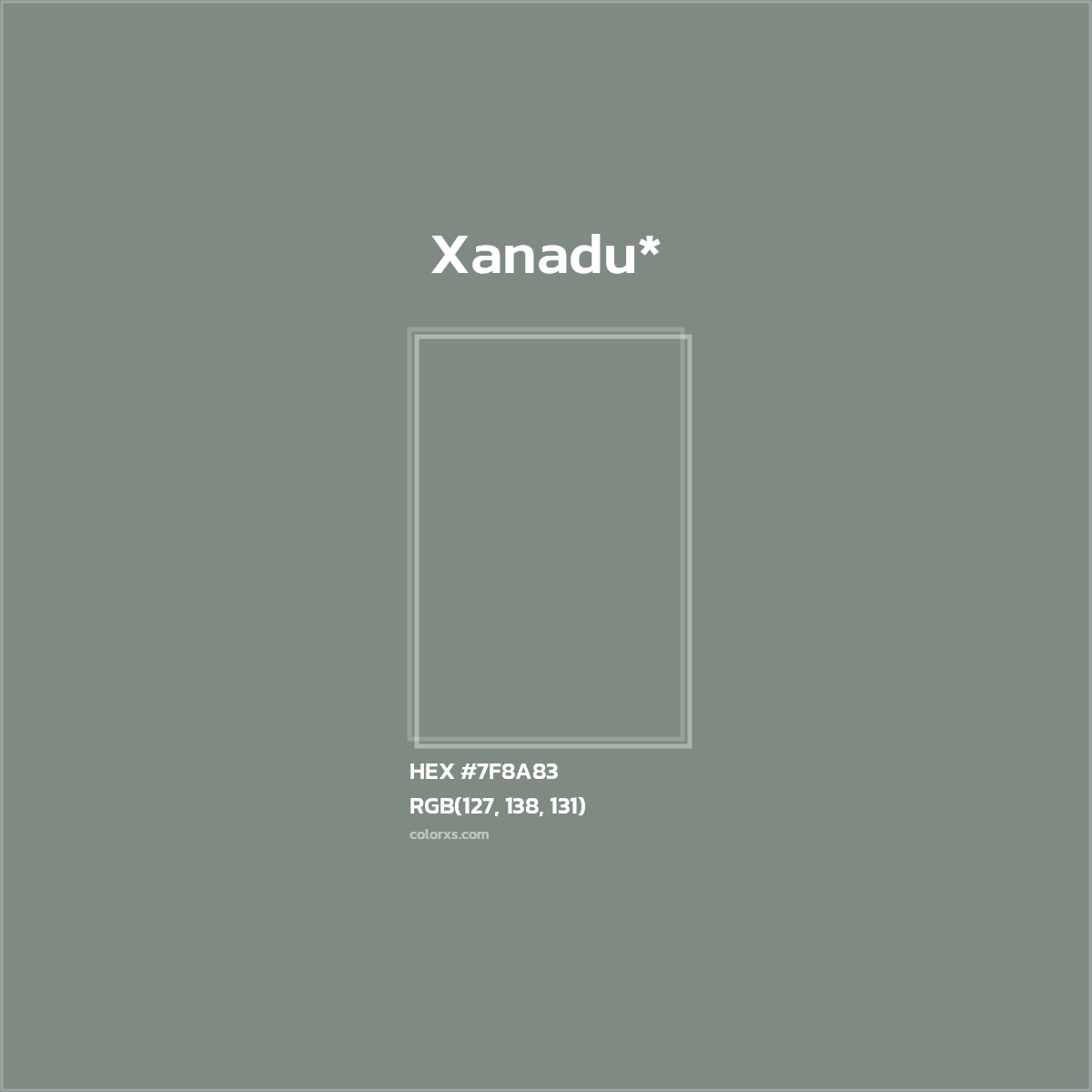 HEX #7F8A83 Color Name, Color Code, Palettes, Similar Paints, Images