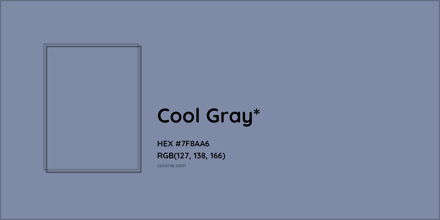 HEX #7F8AA6 Color Name, Color Code, Palettes, Similar Paints, Images