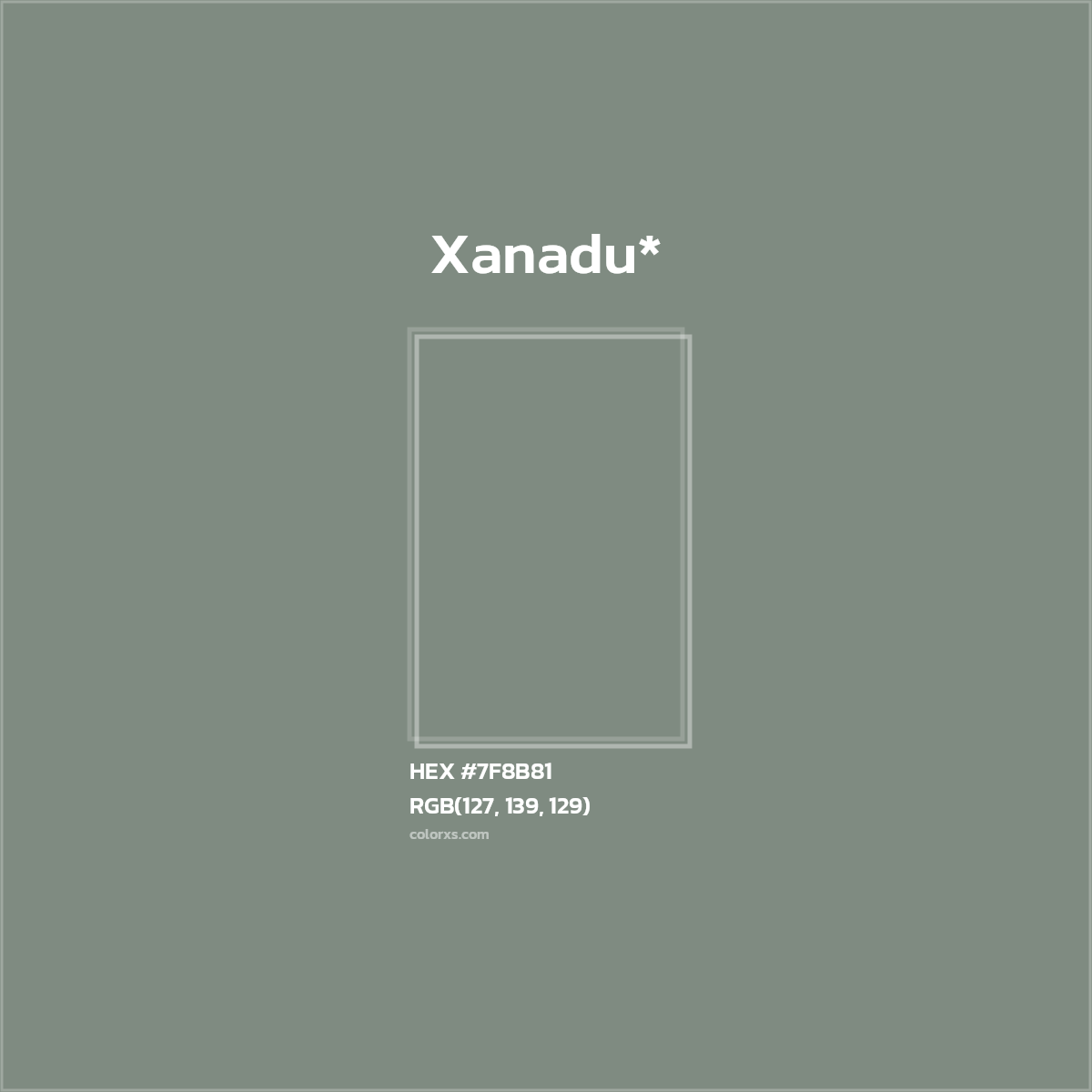 HEX #7F8B81 Color Name, Color Code, Palettes, Similar Paints, Images