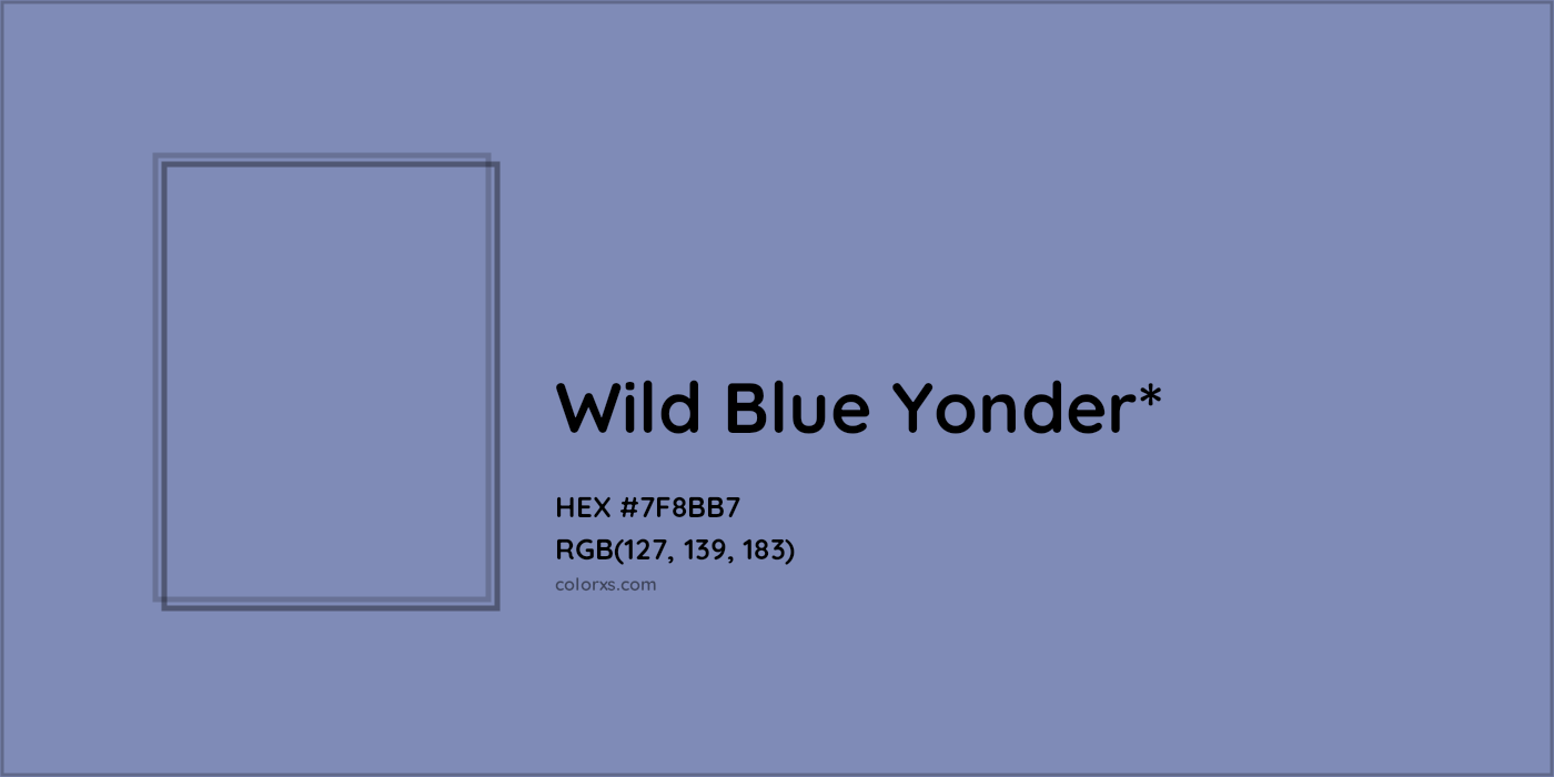 HEX #7F8BB7 Color Name, Color Code, Palettes, Similar Paints, Images