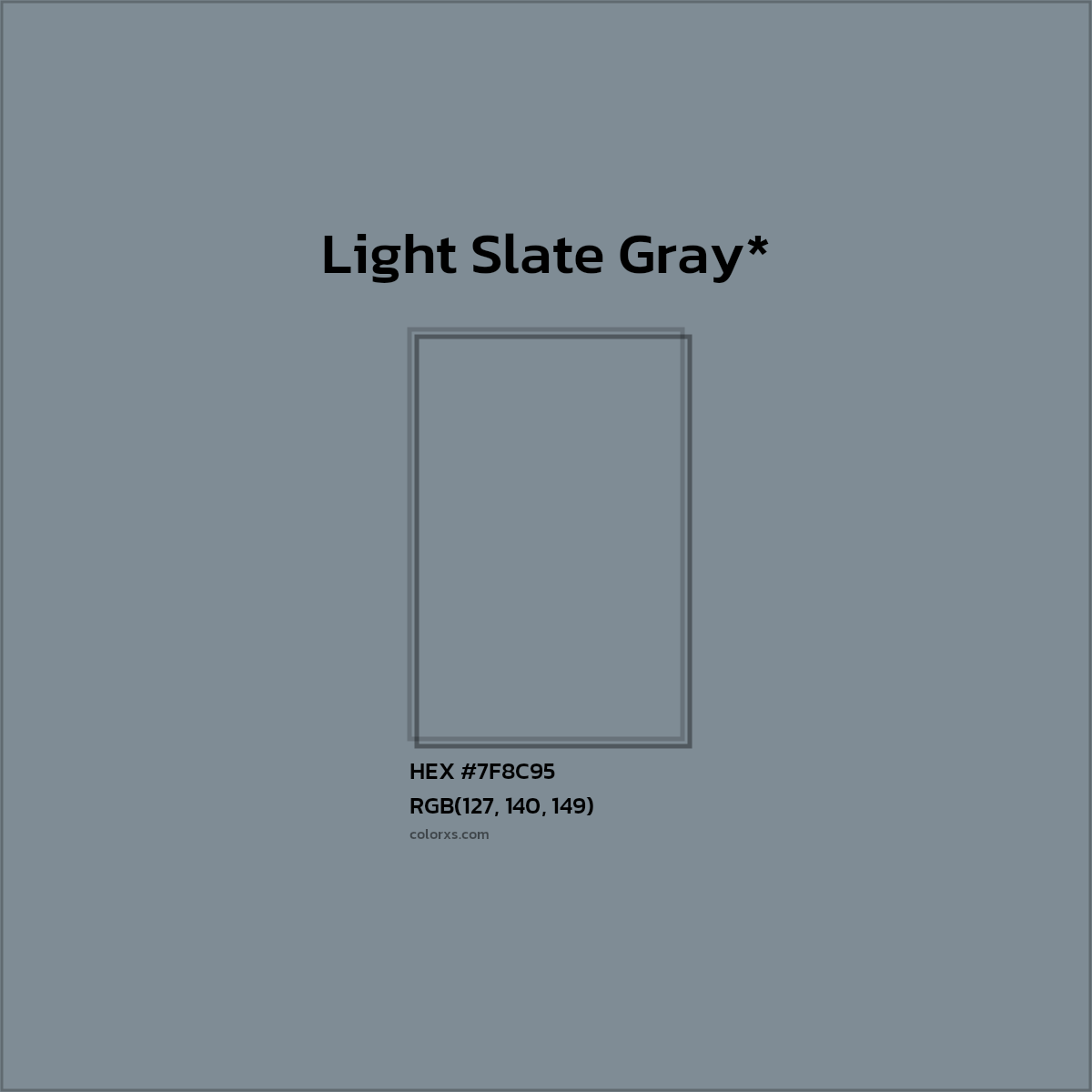 HEX #7F8C95 Color Name, Color Code, Palettes, Similar Paints, Images