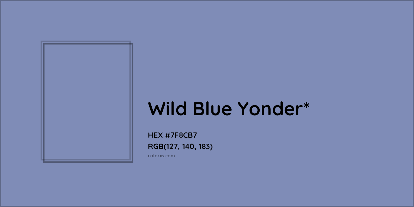 HEX #7F8CB7 Color Name, Color Code, Palettes, Similar Paints, Images