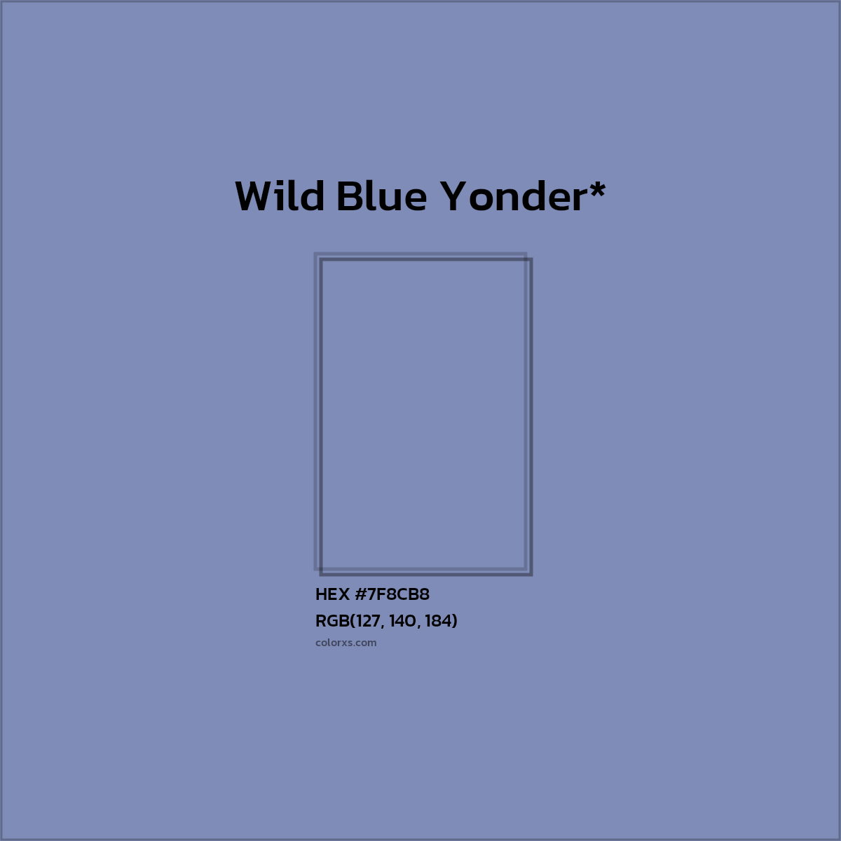 HEX #7F8CB8 Color Name, Color Code, Palettes, Similar Paints, Images