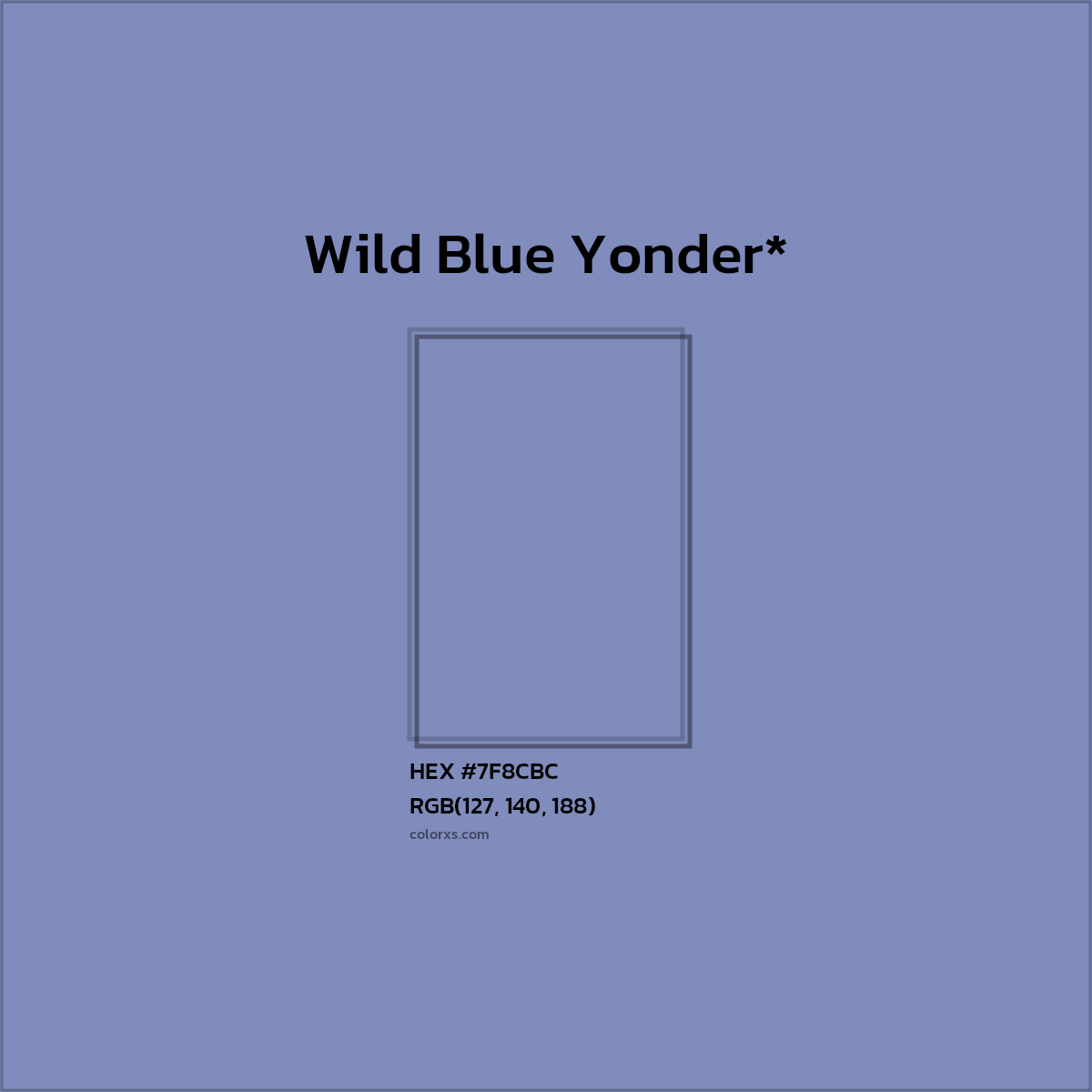 HEX #7F8CBC Color Name, Color Code, Palettes, Similar Paints, Images