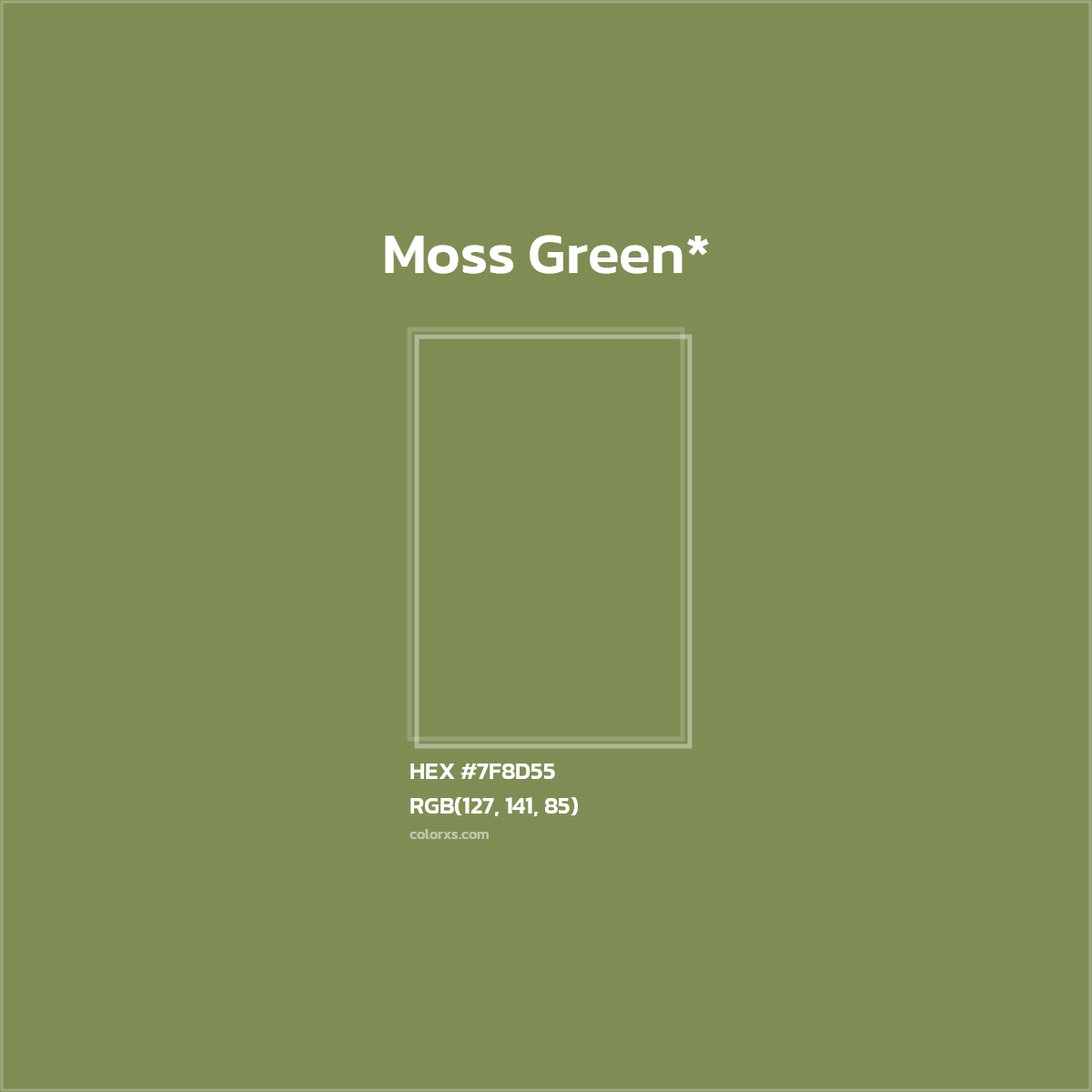 HEX #7F8D55 Color Name, Color Code, Palettes, Similar Paints, Images