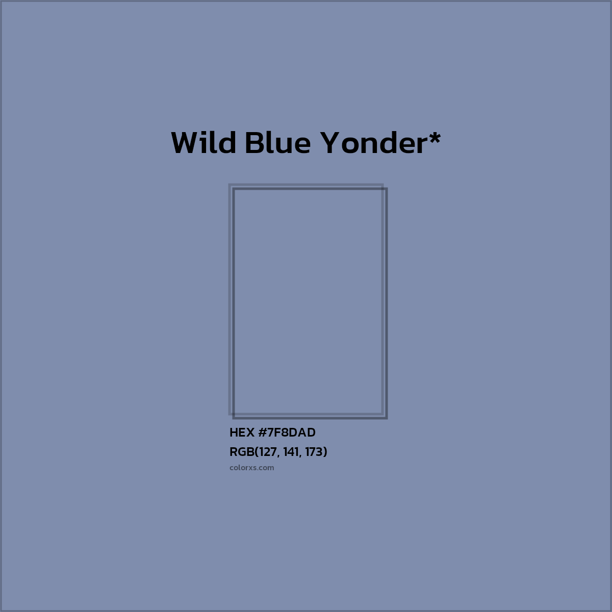 HEX #7F8DAD Color Name, Color Code, Palettes, Similar Paints, Images
