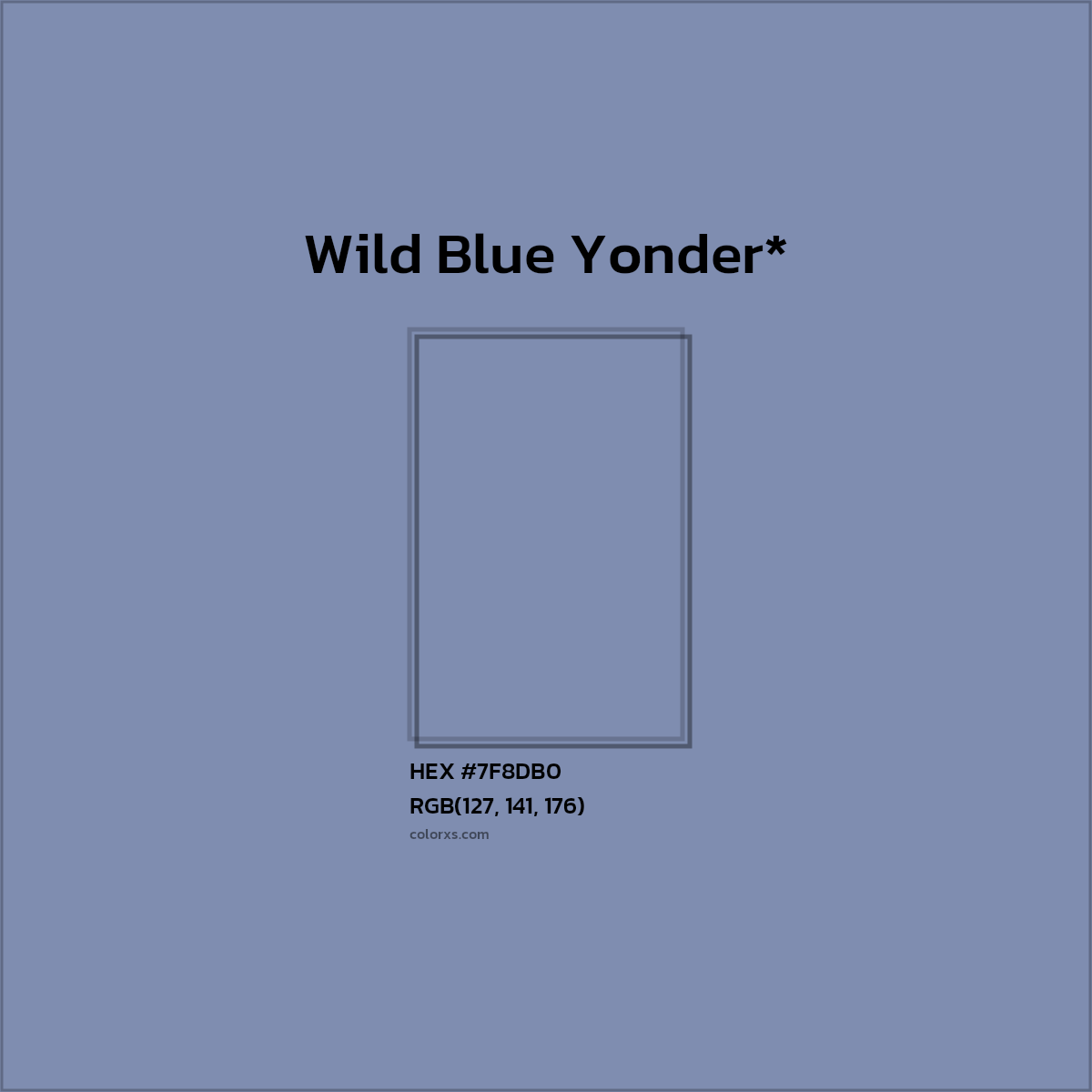 HEX #7F8DB0 Color Name, Color Code, Palettes, Similar Paints, Images