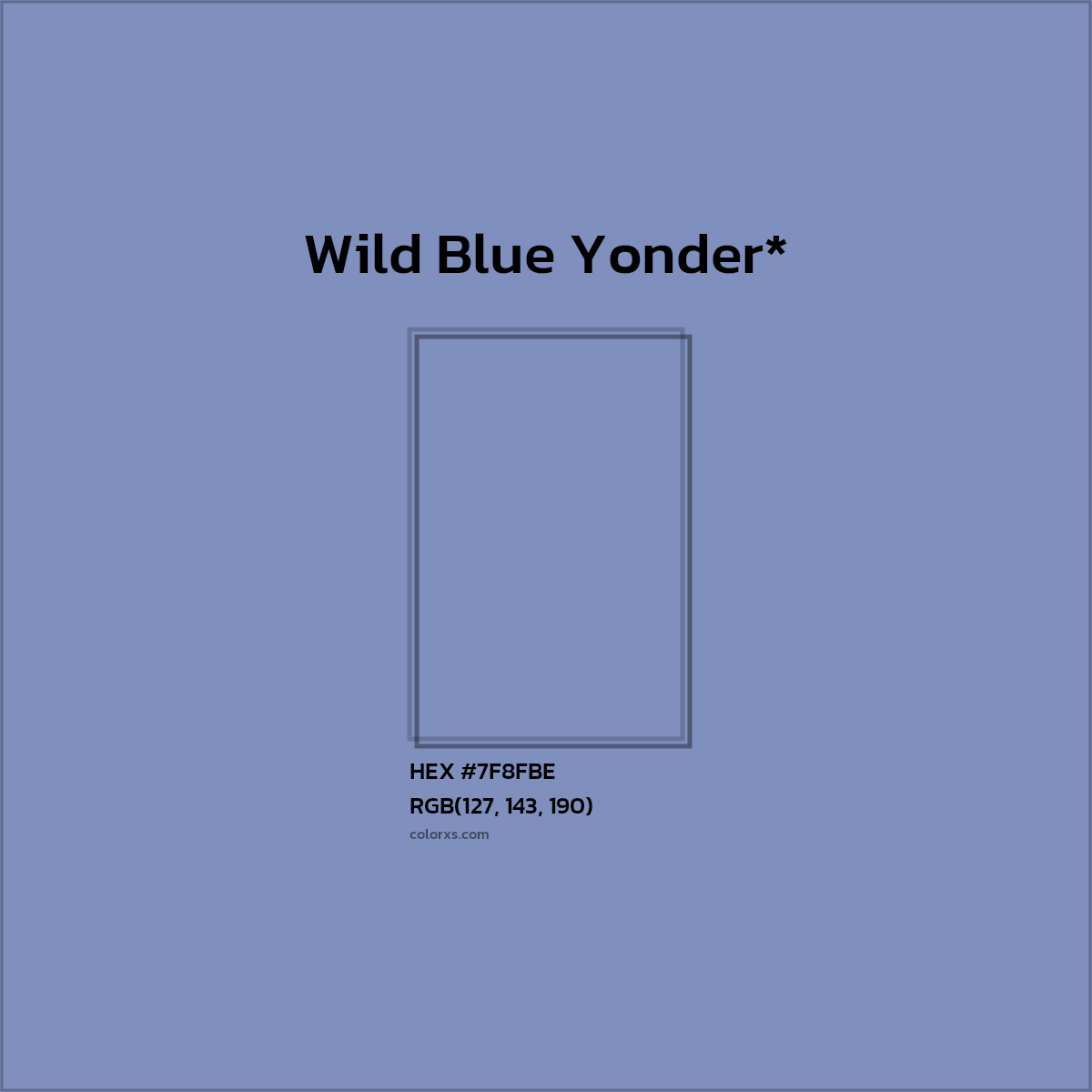 HEX #7F8FBE Color Name, Color Code, Palettes, Similar Paints, Images