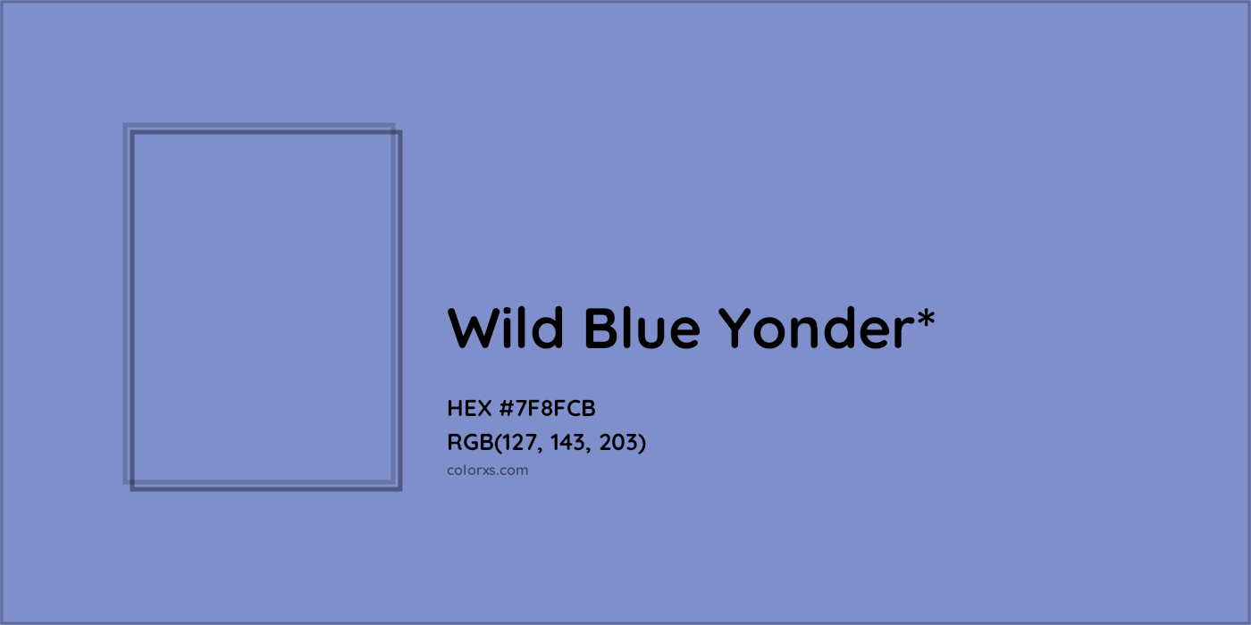 HEX #7F8FCB Color Name, Color Code, Palettes, Similar Paints, Images