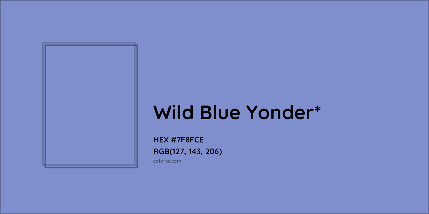 HEX #7F8FCE Color Name, Color Code, Palettes, Similar Paints, Images
