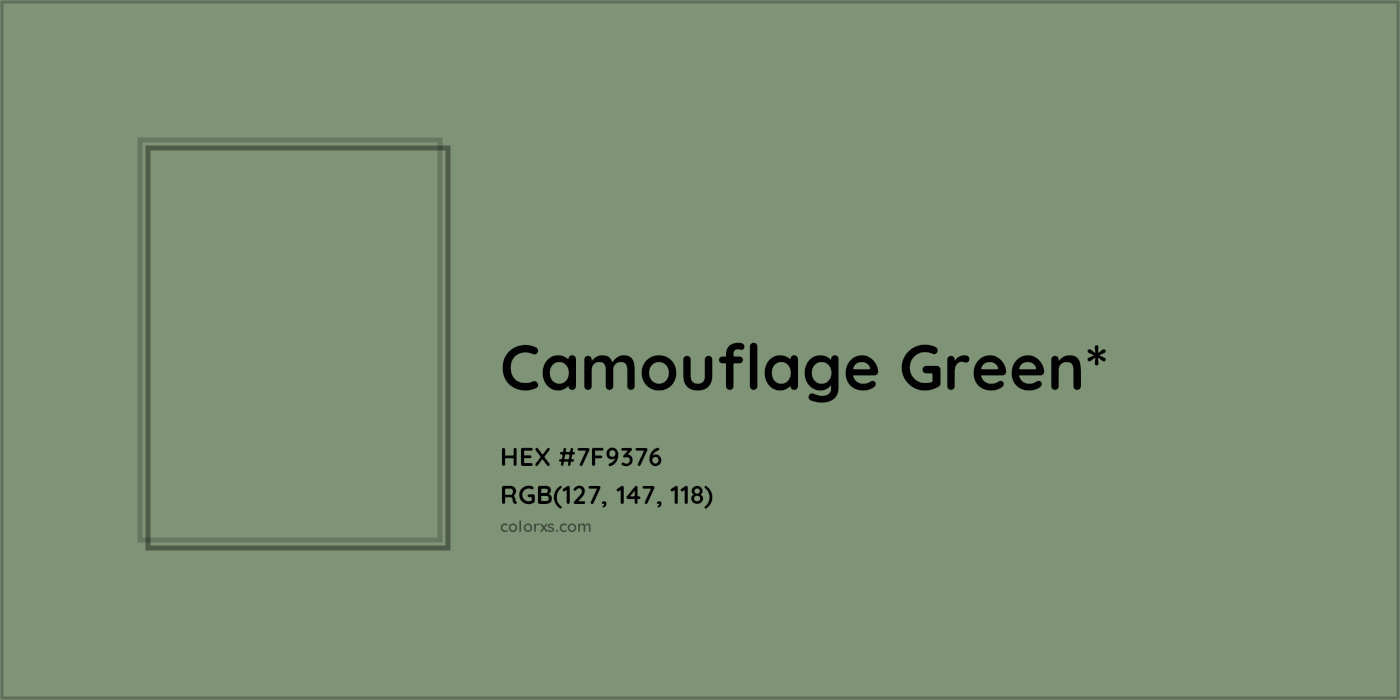 HEX #7F9376 Color Name, Color Code, Palettes, Similar Paints, Images