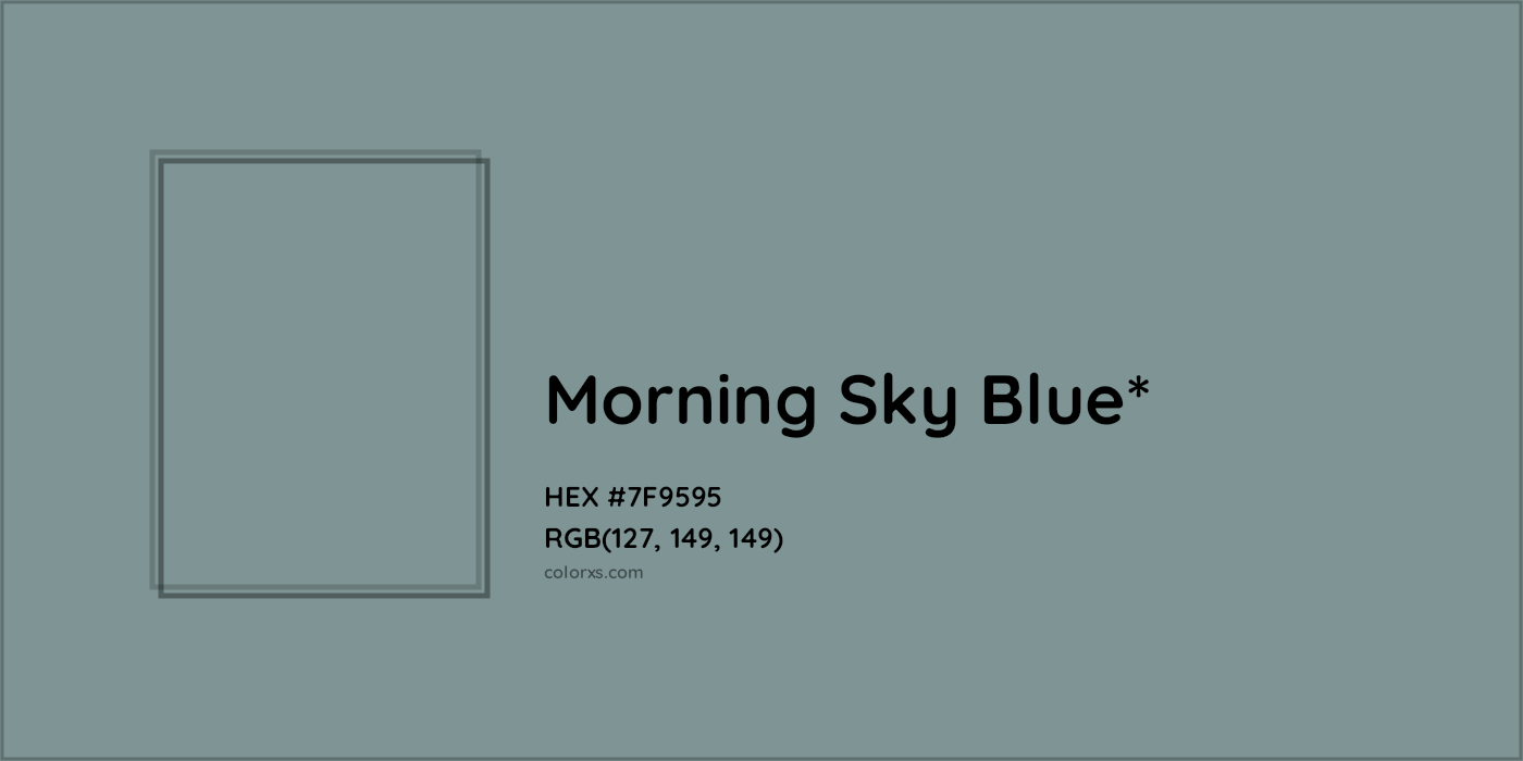 HEX #7F9595 Color Name, Color Code, Palettes, Similar Paints, Images