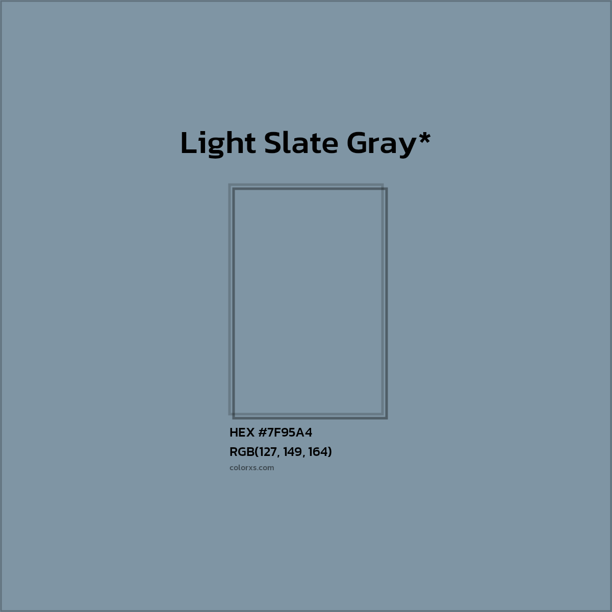 HEX #7F95A4 Color Name, Color Code, Palettes, Similar Paints, Images
