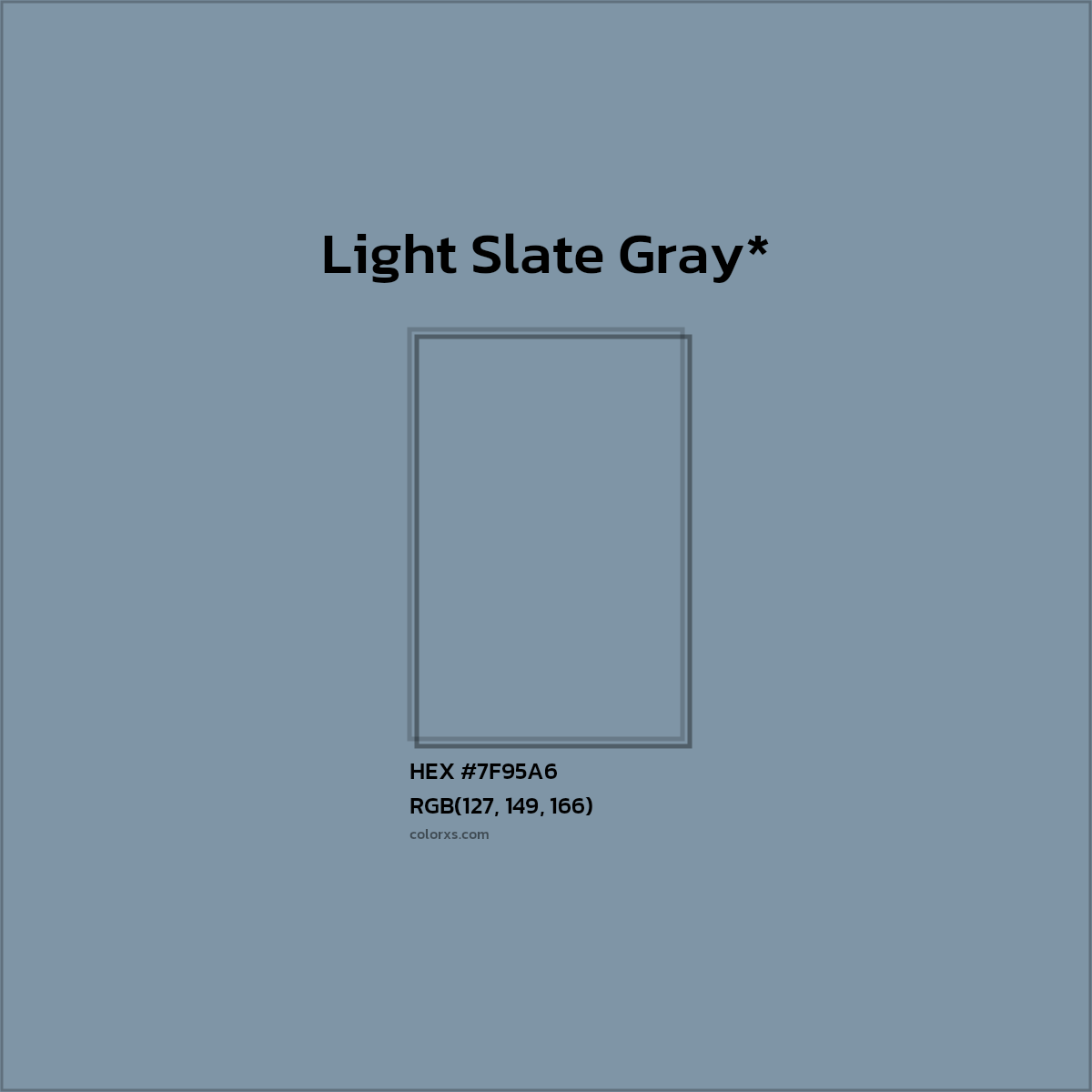 HEX #7F95A6 Color Name, Color Code, Palettes, Similar Paints, Images
