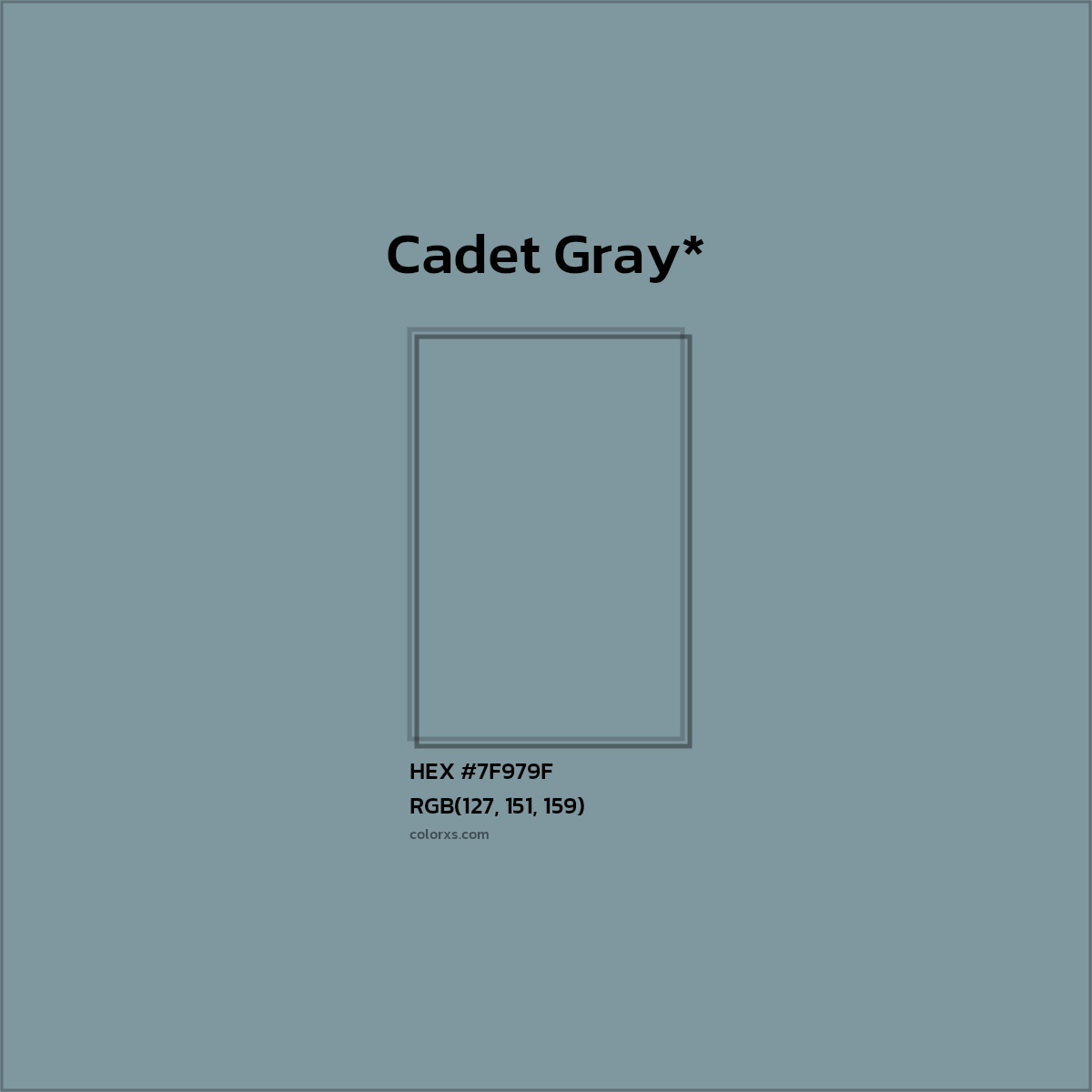 HEX #7F979F Color Name, Color Code, Palettes, Similar Paints, Images