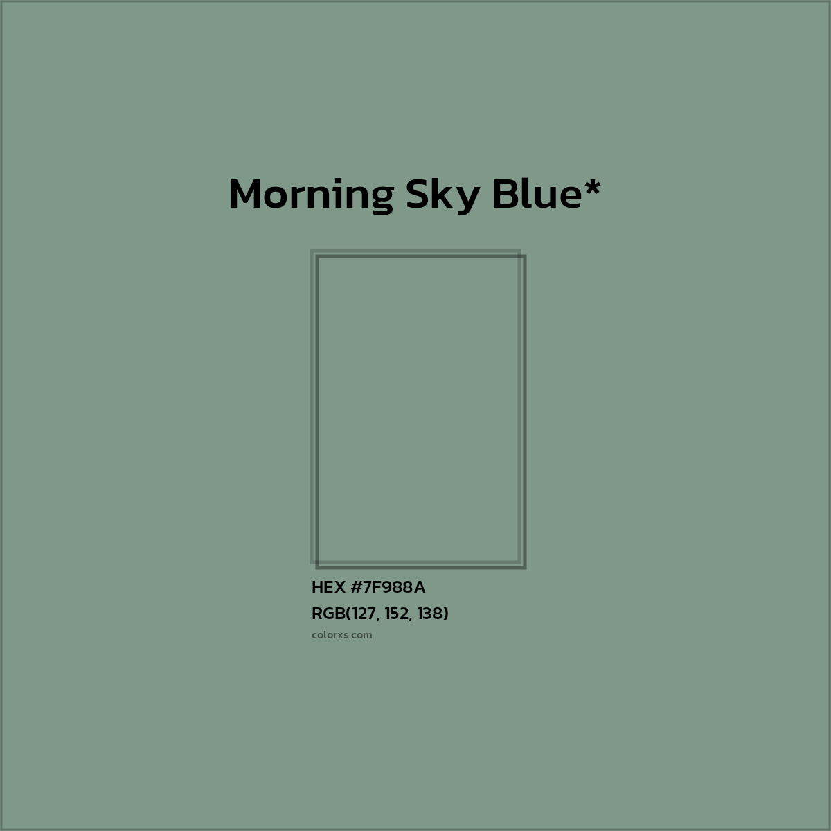HEX #7F988A Color Name, Color Code, Palettes, Similar Paints, Images