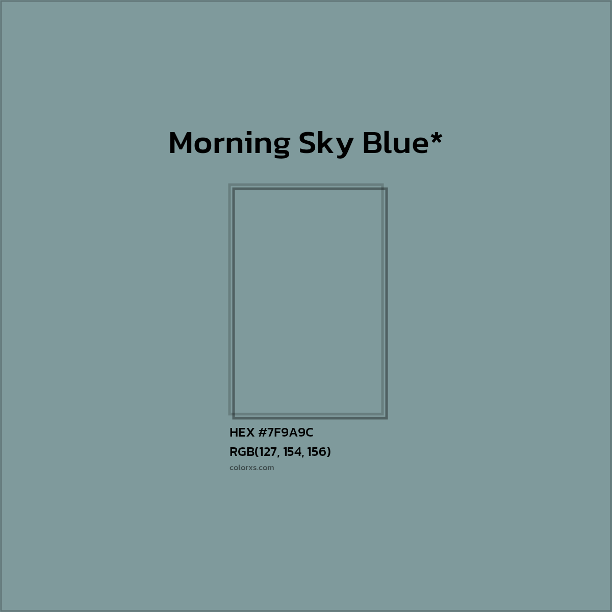 HEX #7F9A9C Color Name, Color Code, Palettes, Similar Paints, Images