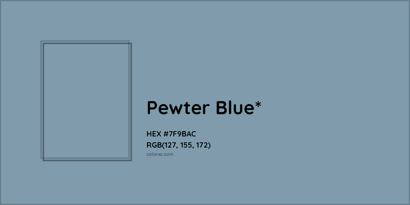 HEX #7F9BAC Color Name, Color Code, Palettes, Similar Paints, Images