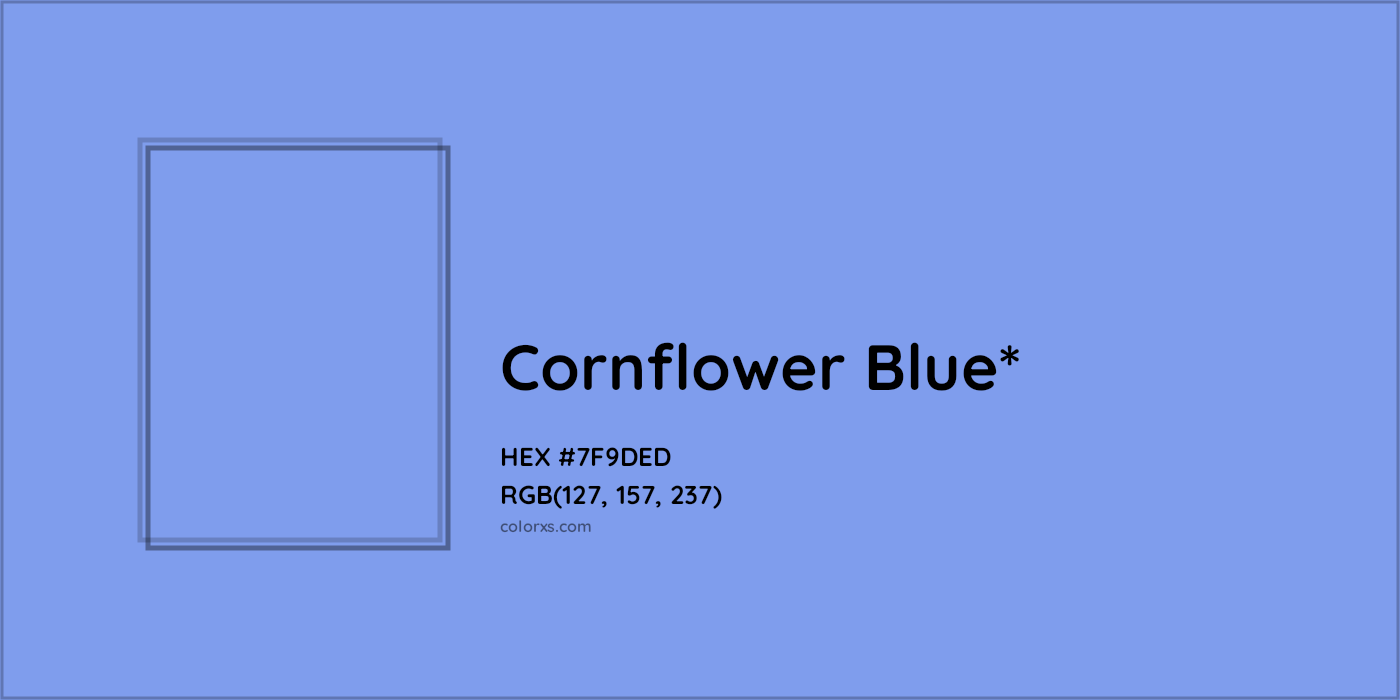 HEX #7F9DED Color Name, Color Code, Palettes, Similar Paints, Images