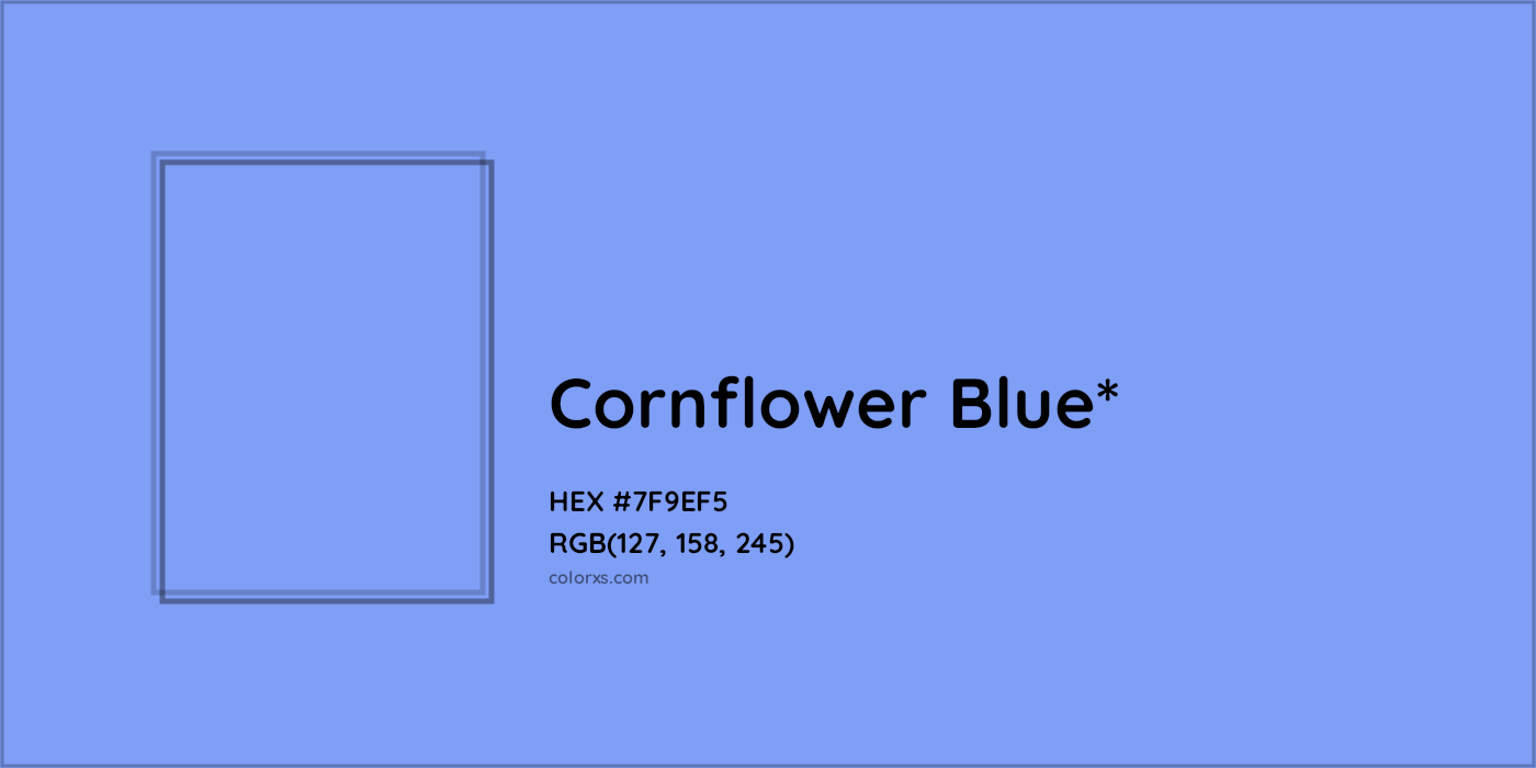 HEX #7F9EF5 Color Name, Color Code, Palettes, Similar Paints, Images