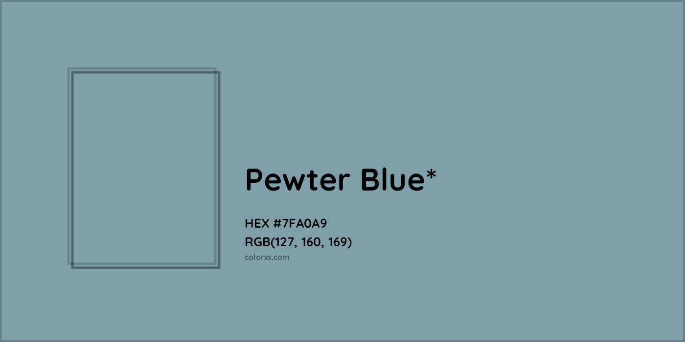 HEX #7FA0A9 Color Name, Color Code, Palettes, Similar Paints, Images