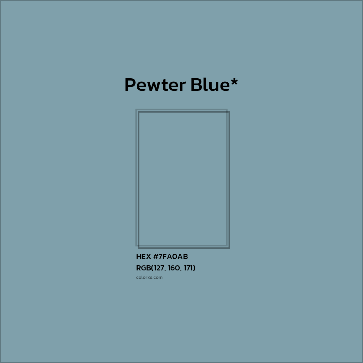 HEX #7FA0AB Color Name, Color Code, Palettes, Similar Paints, Images