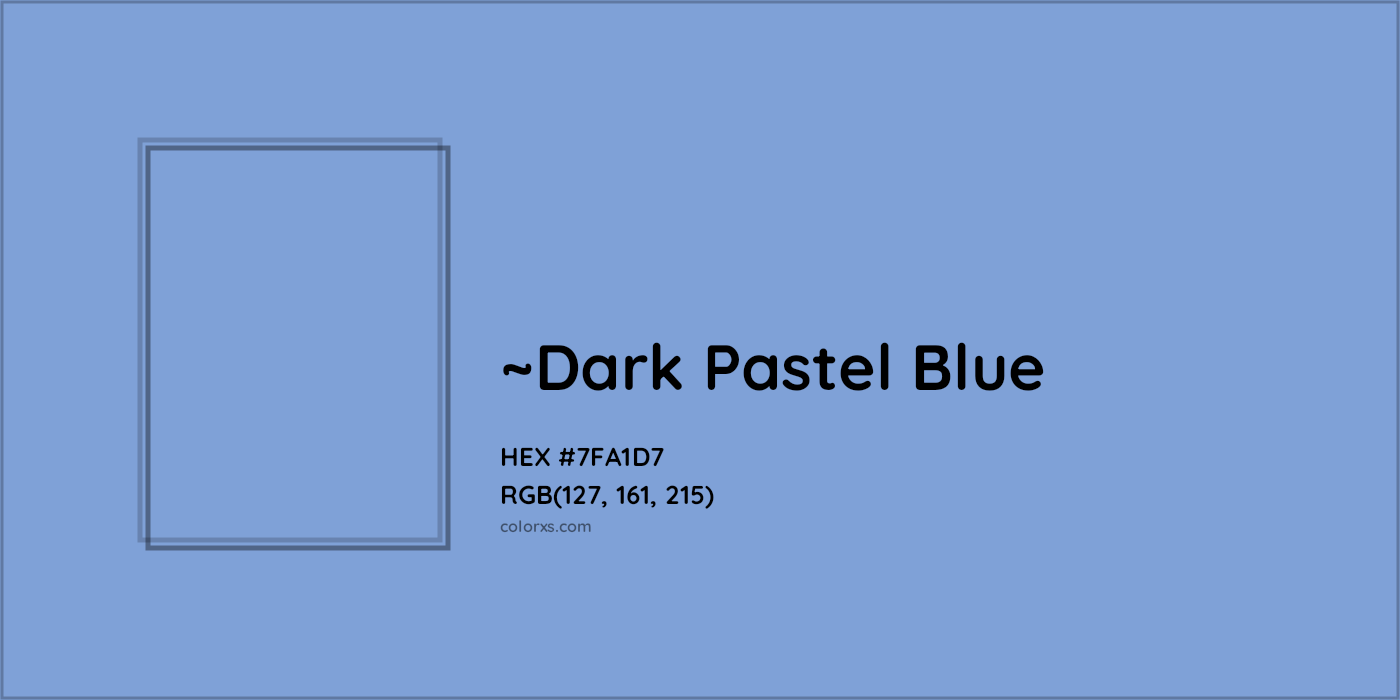 HEX #7FA1D7 Color Name, Color Code, Palettes, Similar Paints, Images