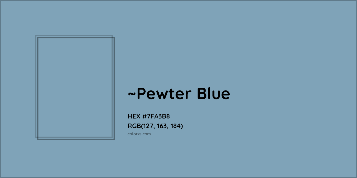 HEX #7FA3B8 Color Name, Color Code, Palettes, Similar Paints, Images