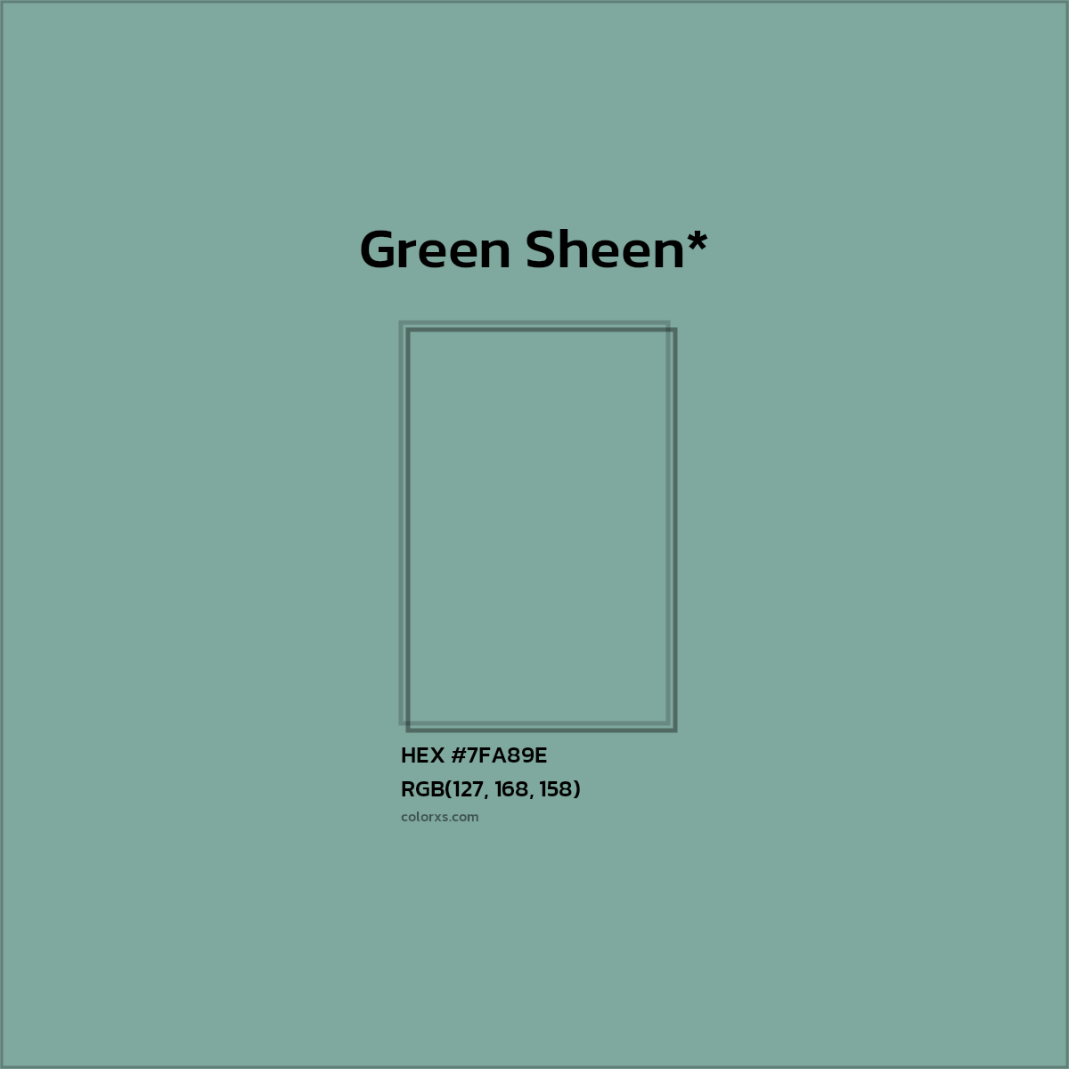HEX #7FA89E Color Name, Color Code, Palettes, Similar Paints, Images