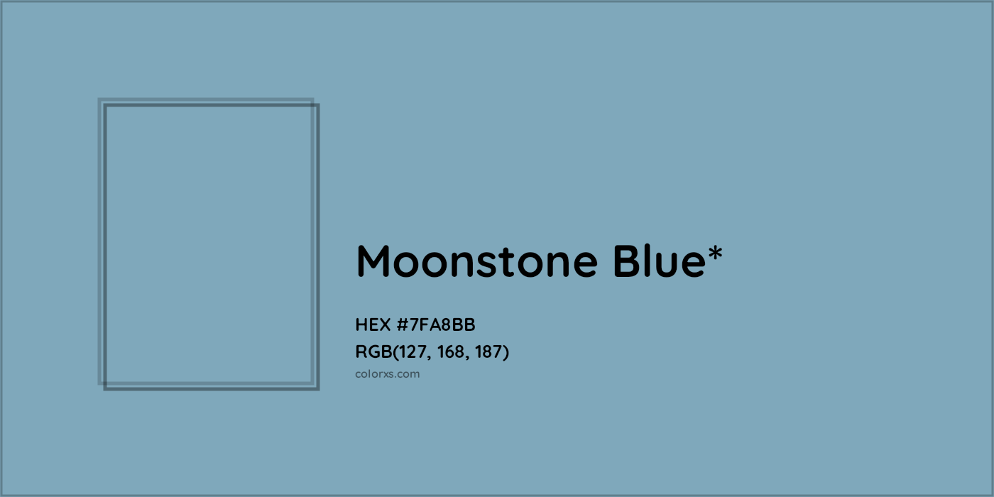 HEX #7FA8BB Color Name, Color Code, Palettes, Similar Paints, Images