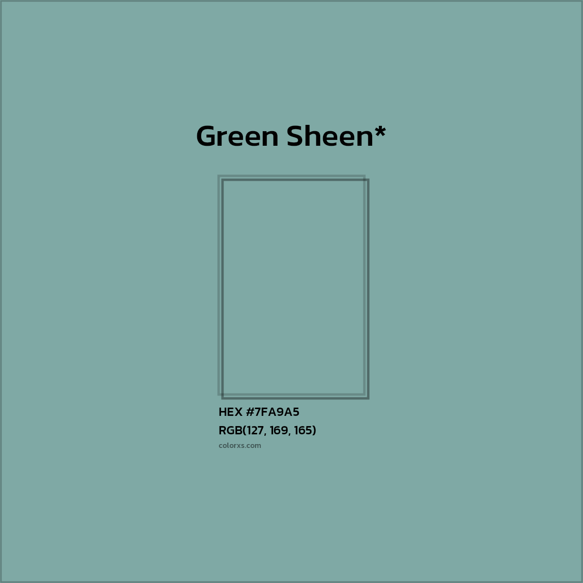 HEX #7FA9A5 Color Name, Color Code, Palettes, Similar Paints, Images