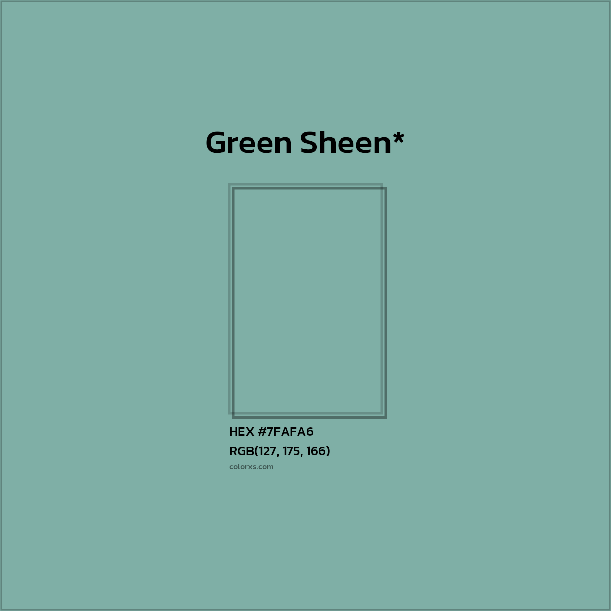 HEX #7FAFA6 Color Name, Color Code, Palettes, Similar Paints, Images
