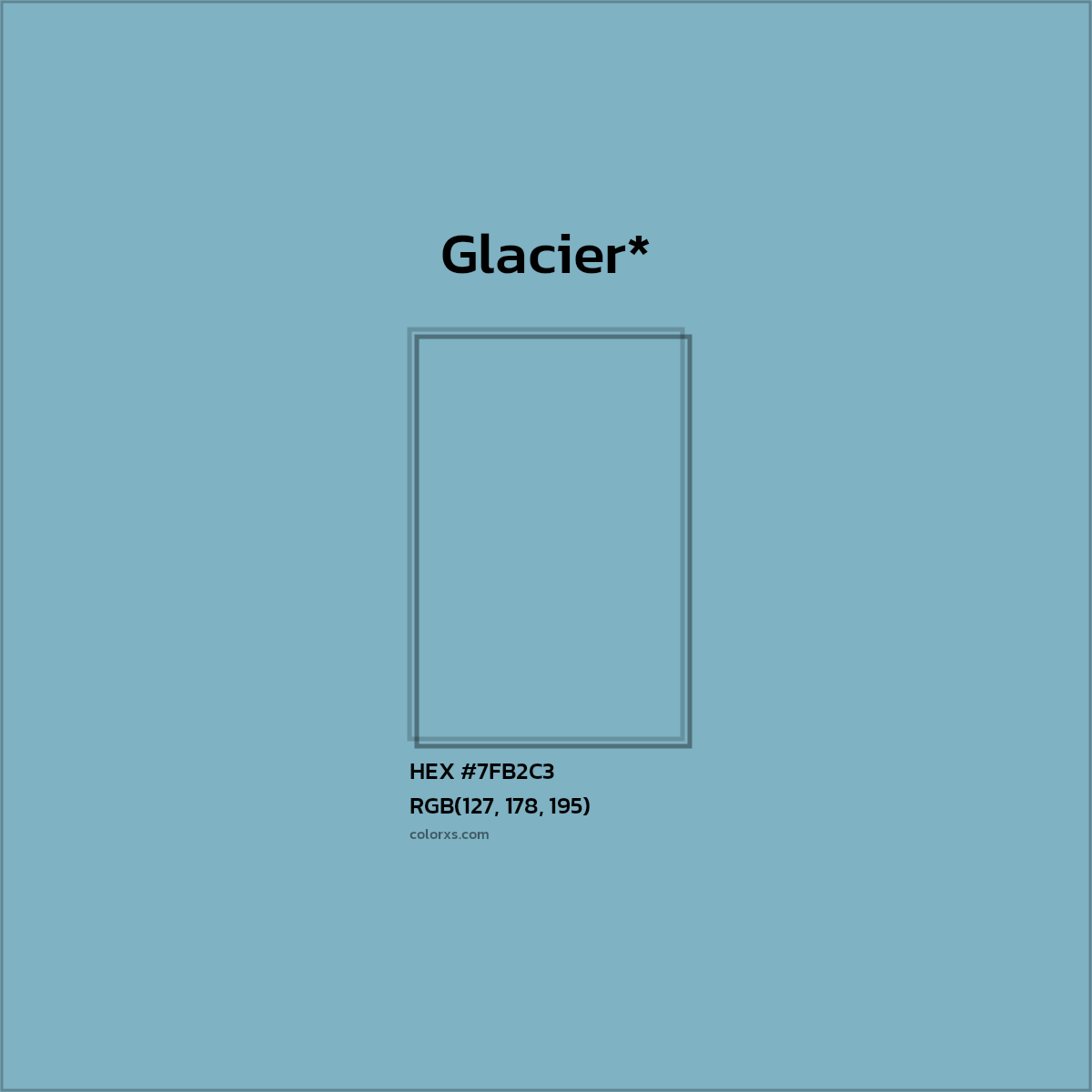 HEX #7FB2C3 Color Name, Color Code, Palettes, Similar Paints, Images