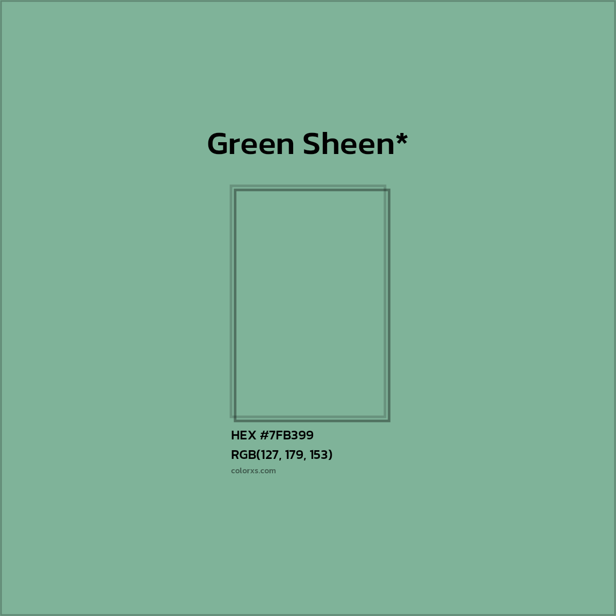 HEX #7FB399 Color Name, Color Code, Palettes, Similar Paints, Images